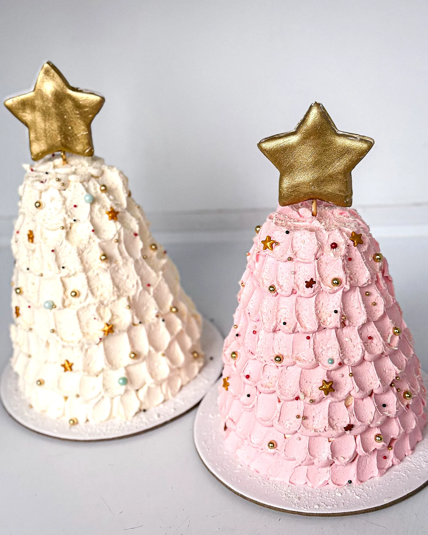 Adorable Christmas Cake Design in Fun Cone Shape with Festive Decorations