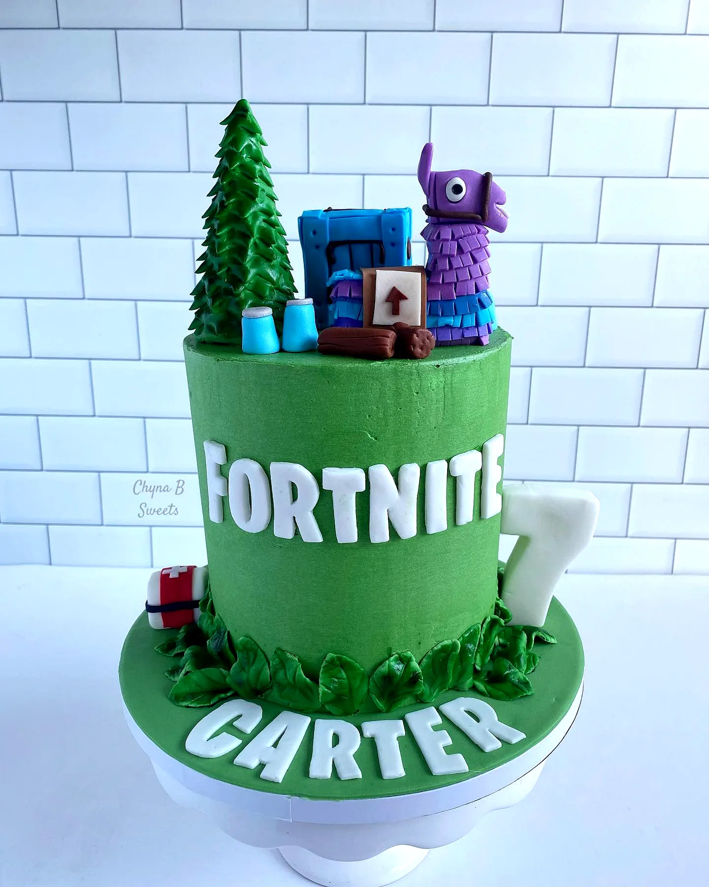 Adorable Fortnite Cake for a Colorful Birthday Celebration