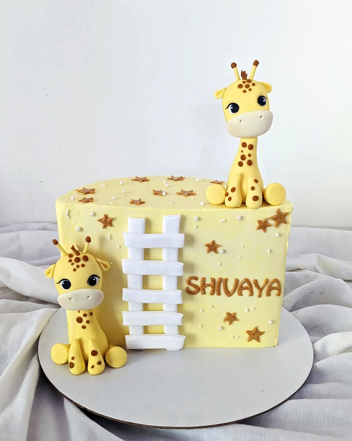 Adorable Half Birthday Cake for a Fun Celebration with Giraffe Decorations