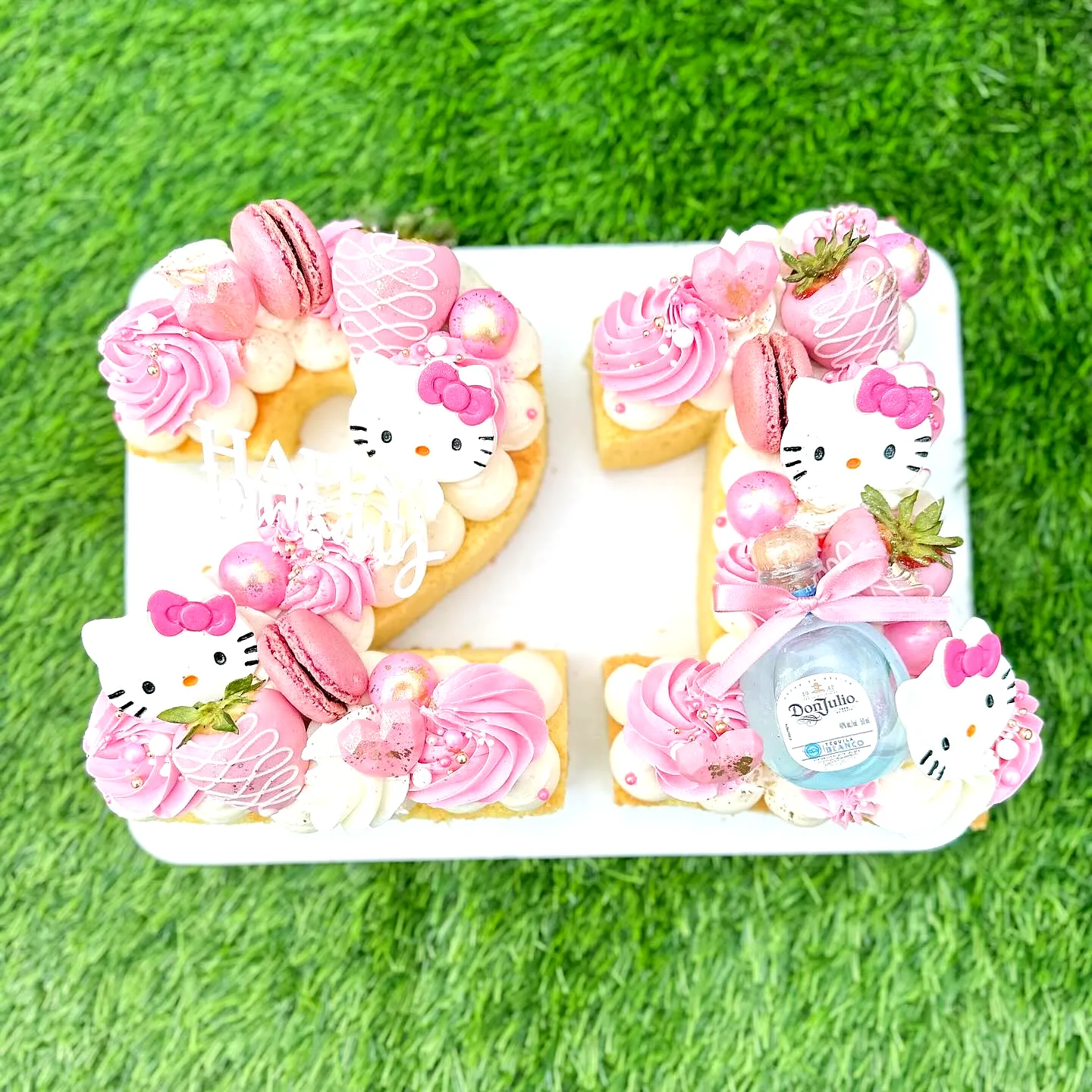 Adorable Hello Kitty Cake Design in Pastel Pink for a Festive Celebration