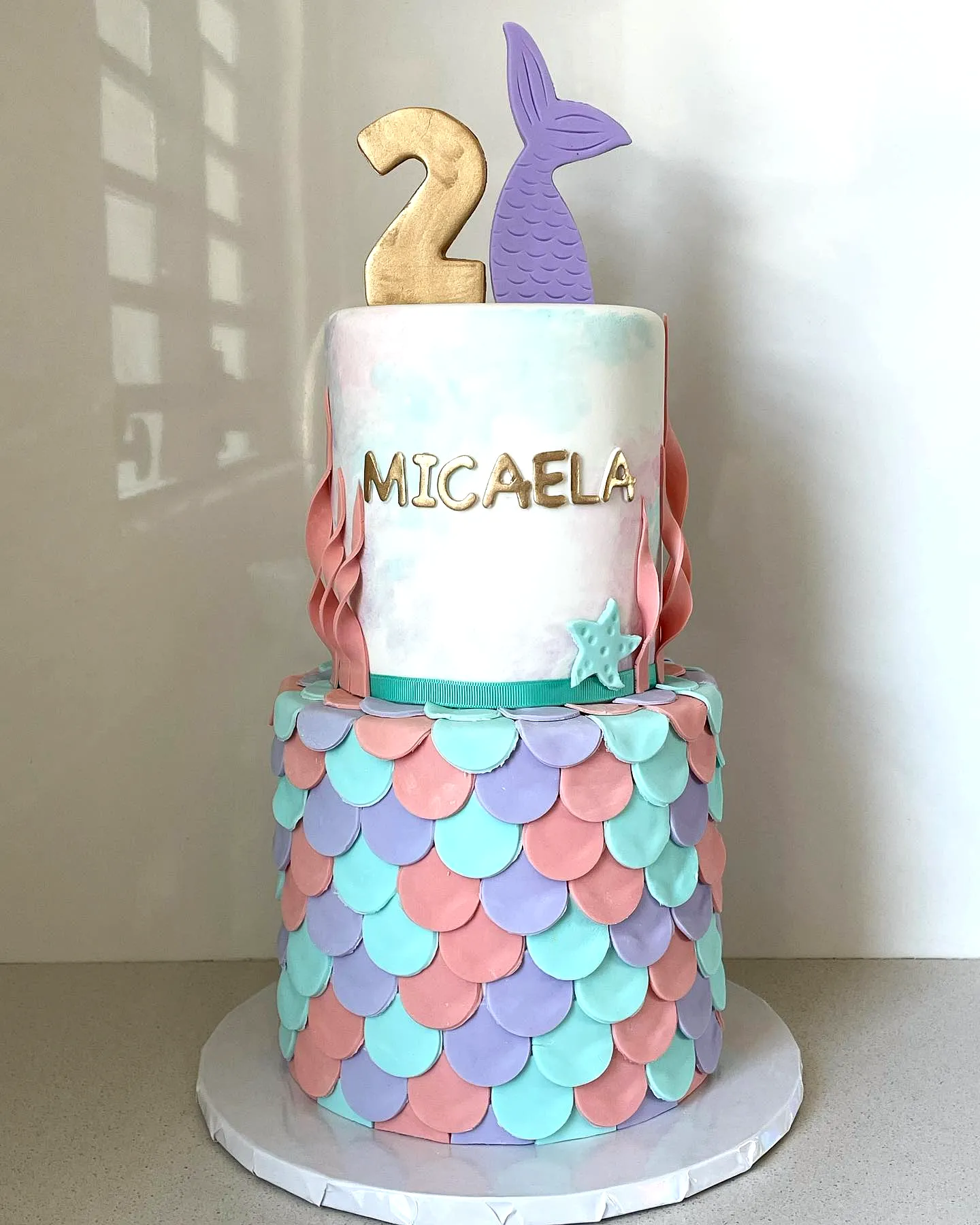 Adorable Mermaid Birthday Cake for a Whimsical Celebration