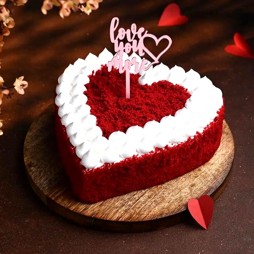 Adorable Red Velvet Birthday Cake Design for Romantic Celebrations