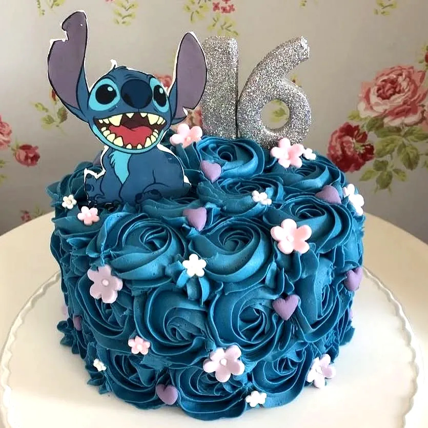 Adorable Stitch Cake For a Fun and Colorful Birthday Celebration