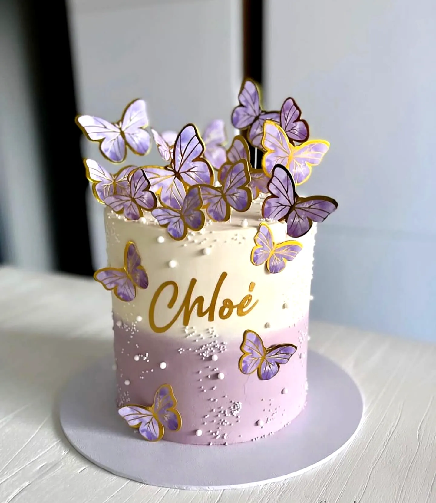 Charming Butterfly Birthday Cake for a Whimsical Celebration