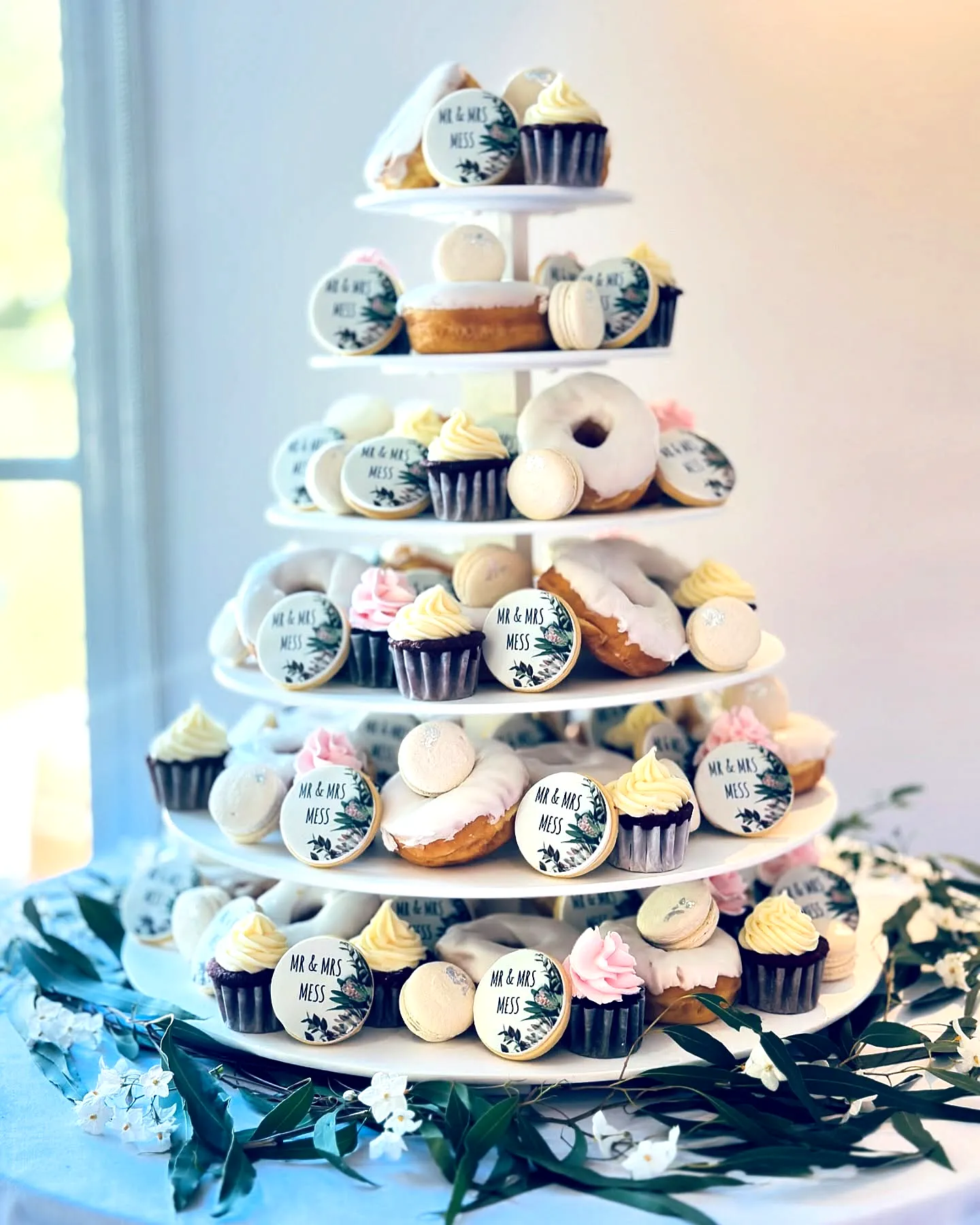 Charming Cupcake Wedding Cake Designs in Soft Pastels for Your Big Day