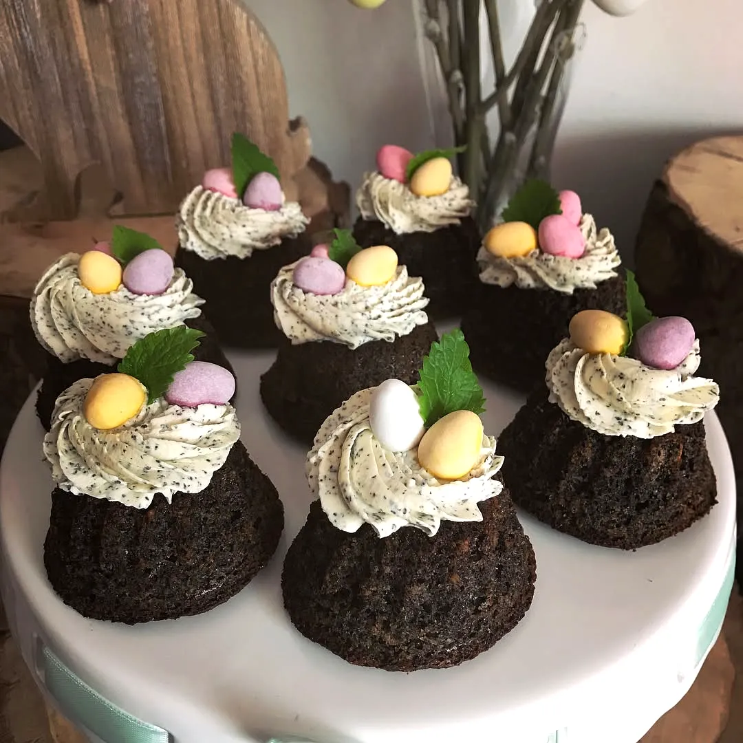 Charming Easter Bundt Cake Design with Colorful Decorations and Frosting