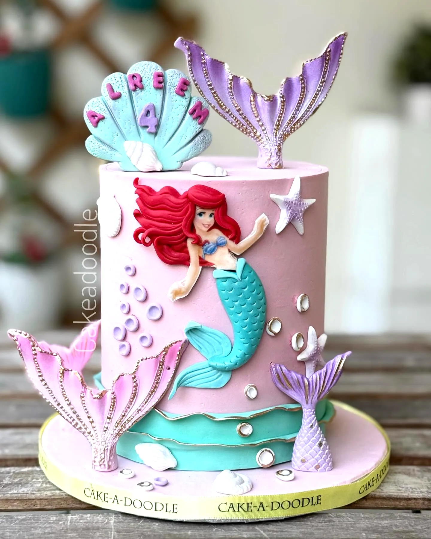 Charming Mermaid Birthday Cake Design with Whimsical Underwater Touches
