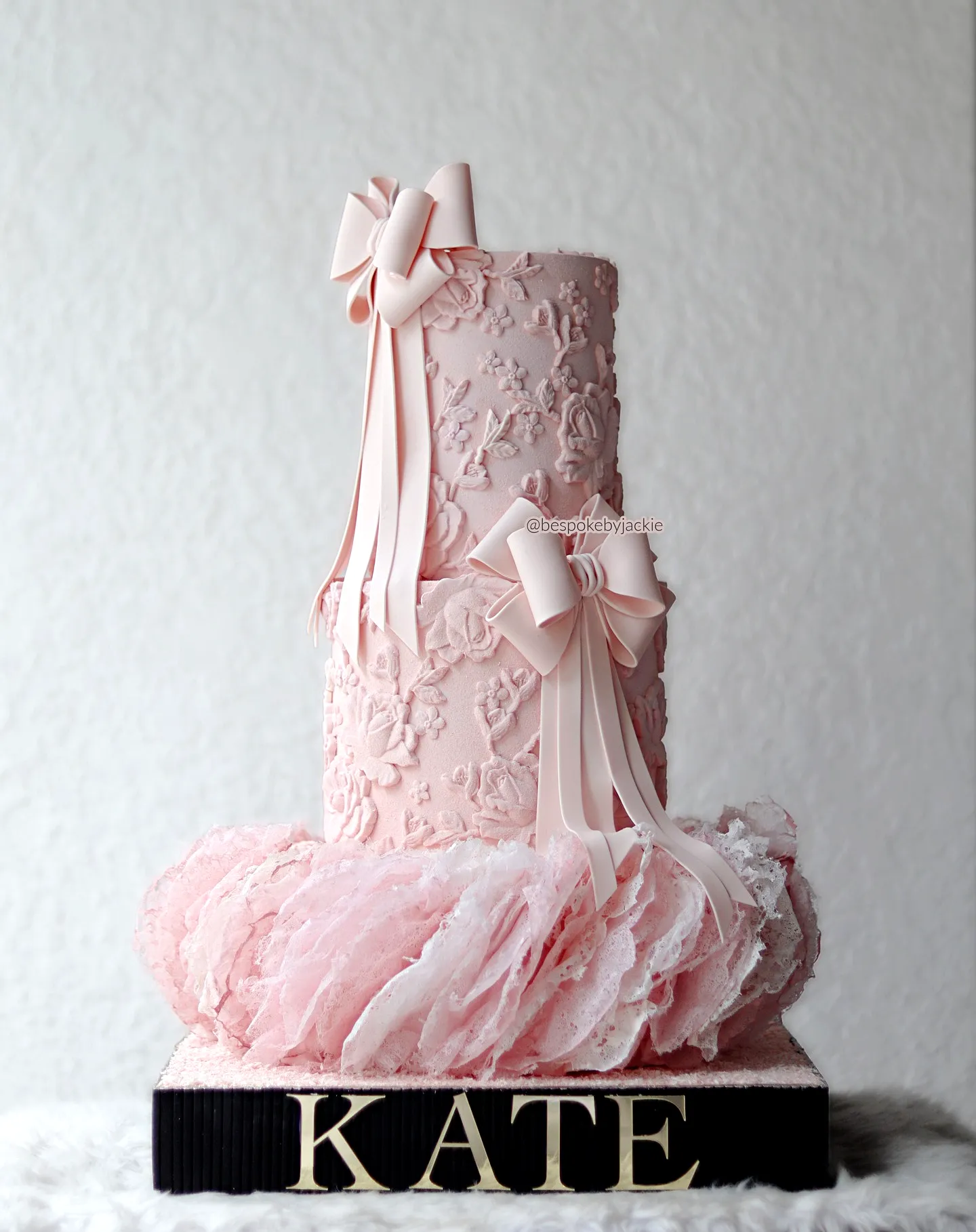 Charming Pink Birthday Cake Design for Stylish Celebrations