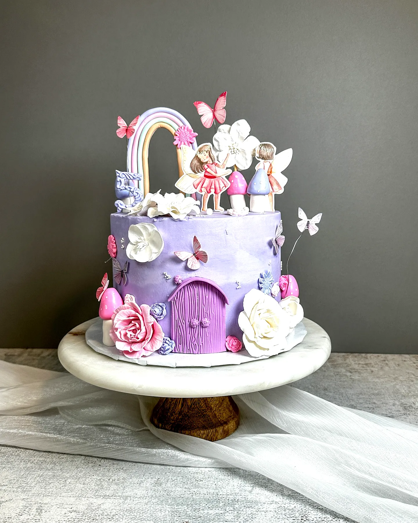 Charming Purple Birthday Cake Design for a Magical Celebration