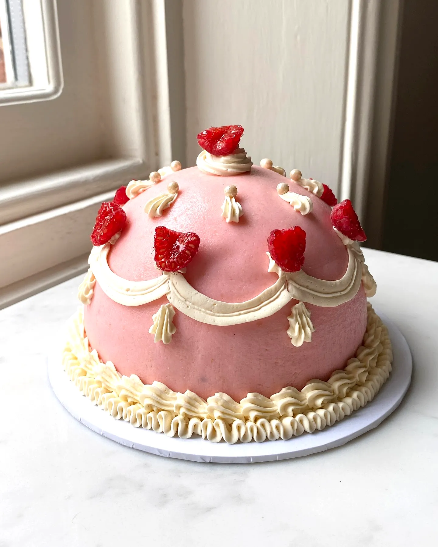Charming Strawberry Birthday Cake for a Delightful Celebration