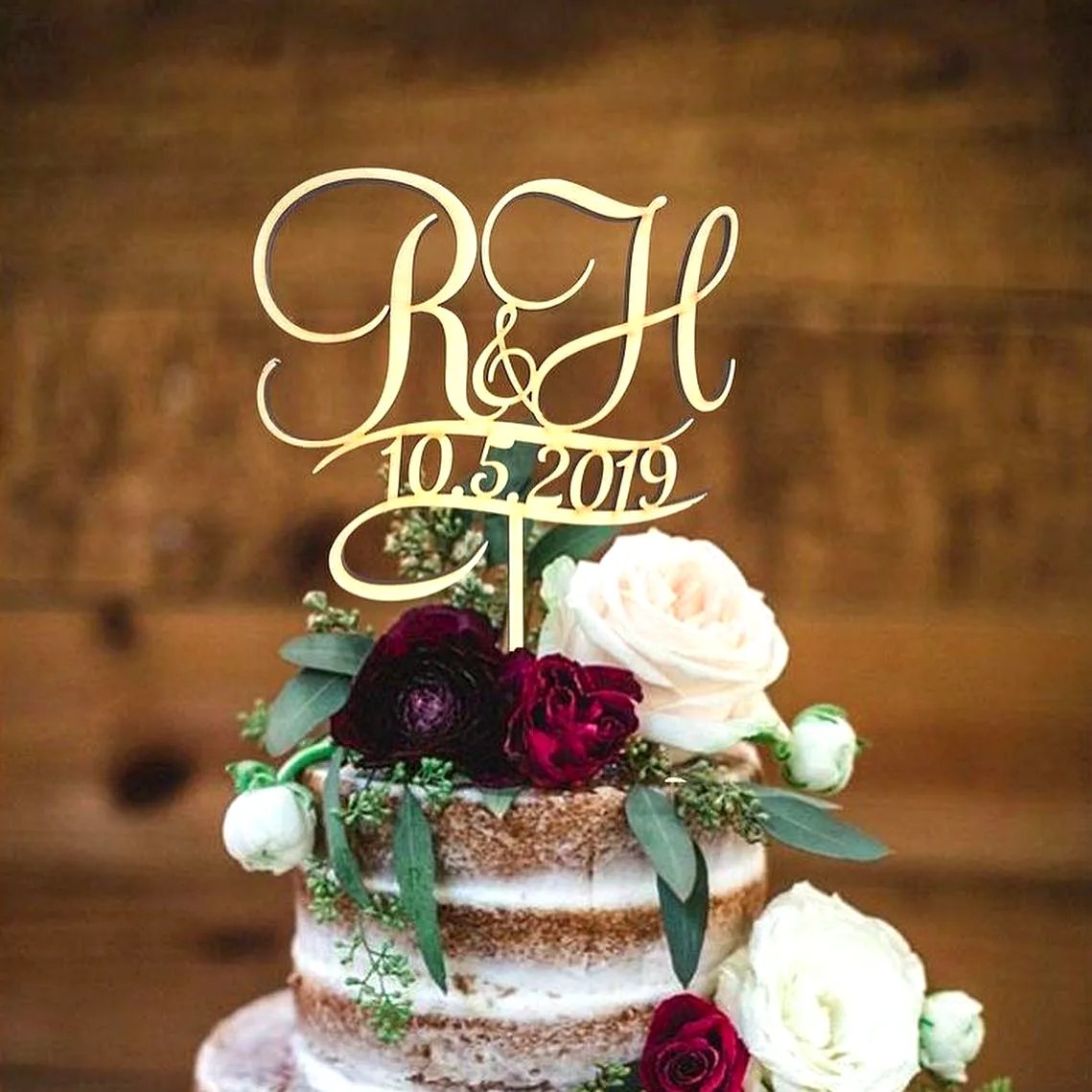 Charming Wedding Cake Topper Ideas for Rustic Elegance