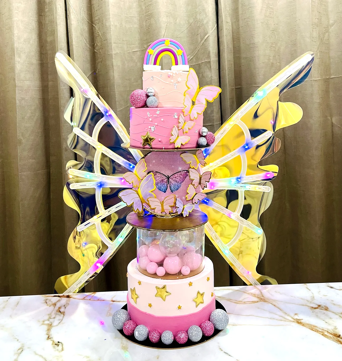 Colorful Butterfly Birthday Cake Design for a Whimsical Celebration