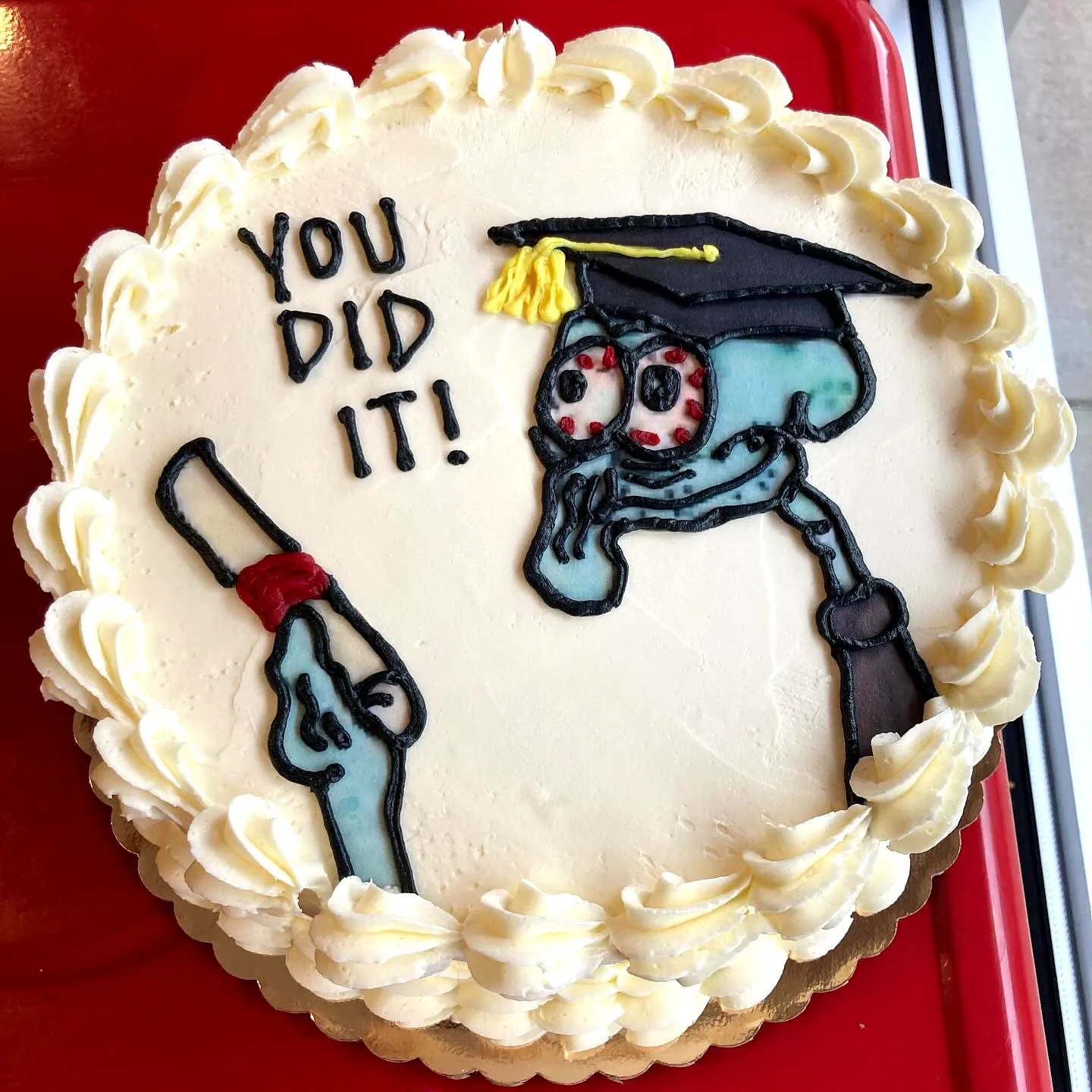Colorful College Graduation Cake for a Fun Celebration of Achievements