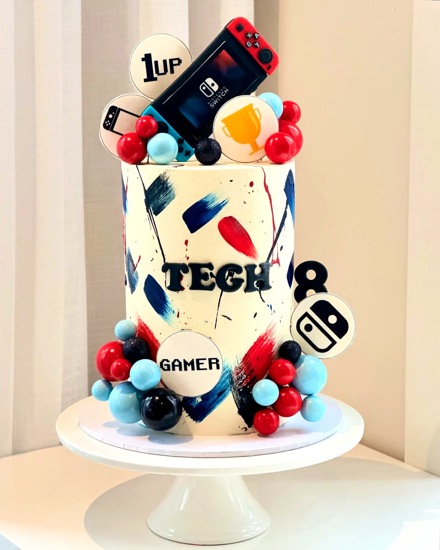 Colorful gamer birthday cake design for an unforgettable celebration