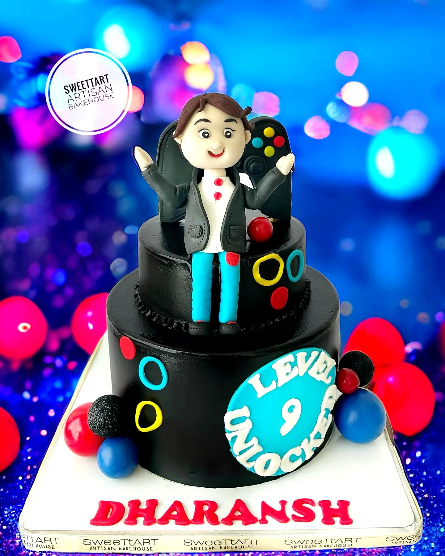 Colorful Gamer Birthday Cake for an Adorable Celebration