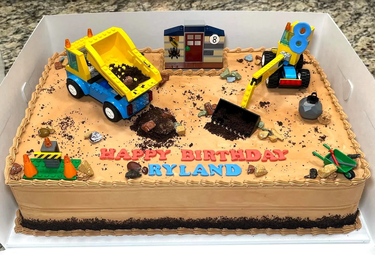 Colorful Lego Birthday Cake for a Fun Construction Theme Celebration