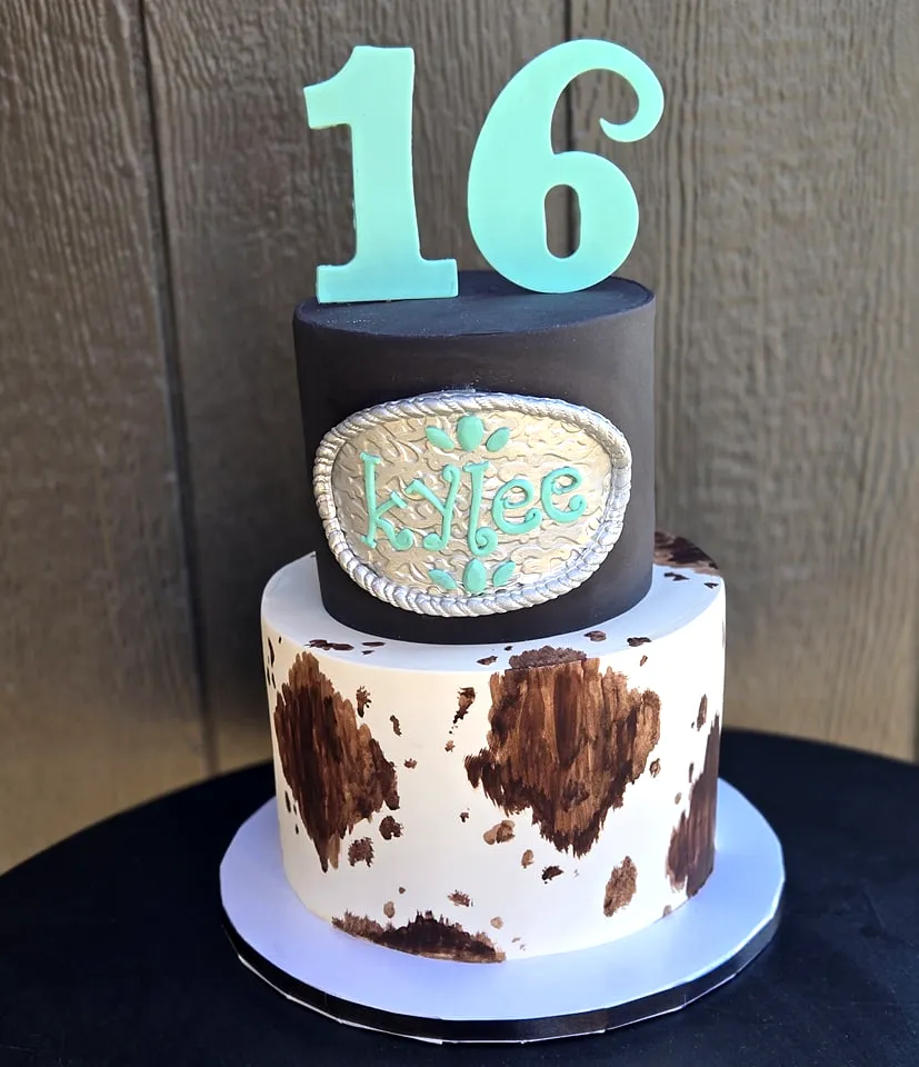 Creative 16th Birthday Cake in Rustic Western Theme for a Trendy Celebration