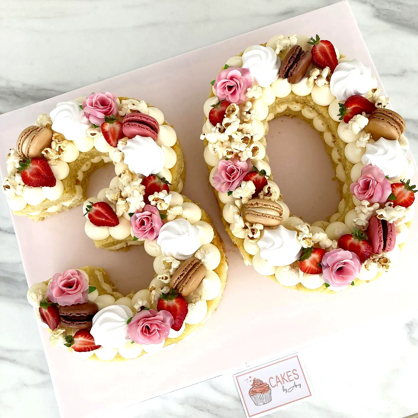 Creative 30th Birthday Cake Design with Vibrant Colors and Fun Decorations