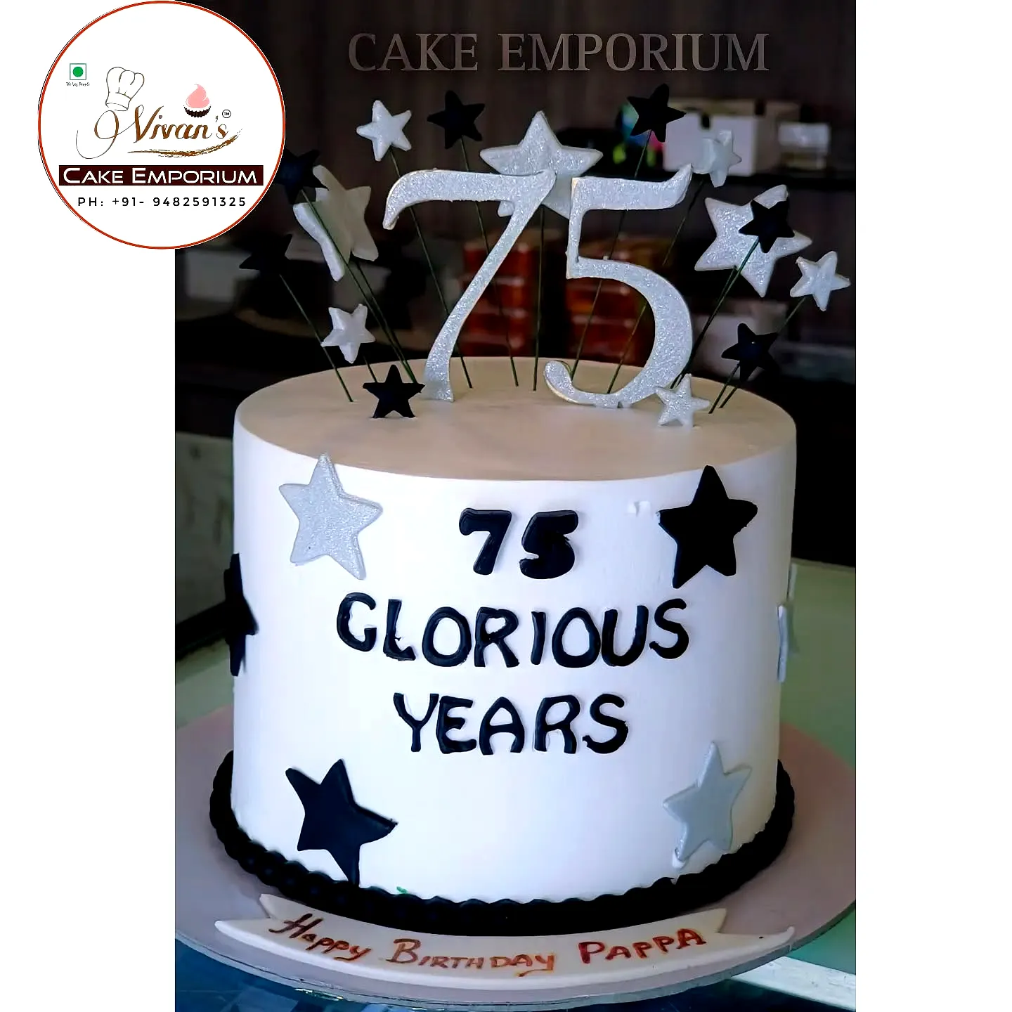 Creative 75th Birthday Cake for a Modern Celebration