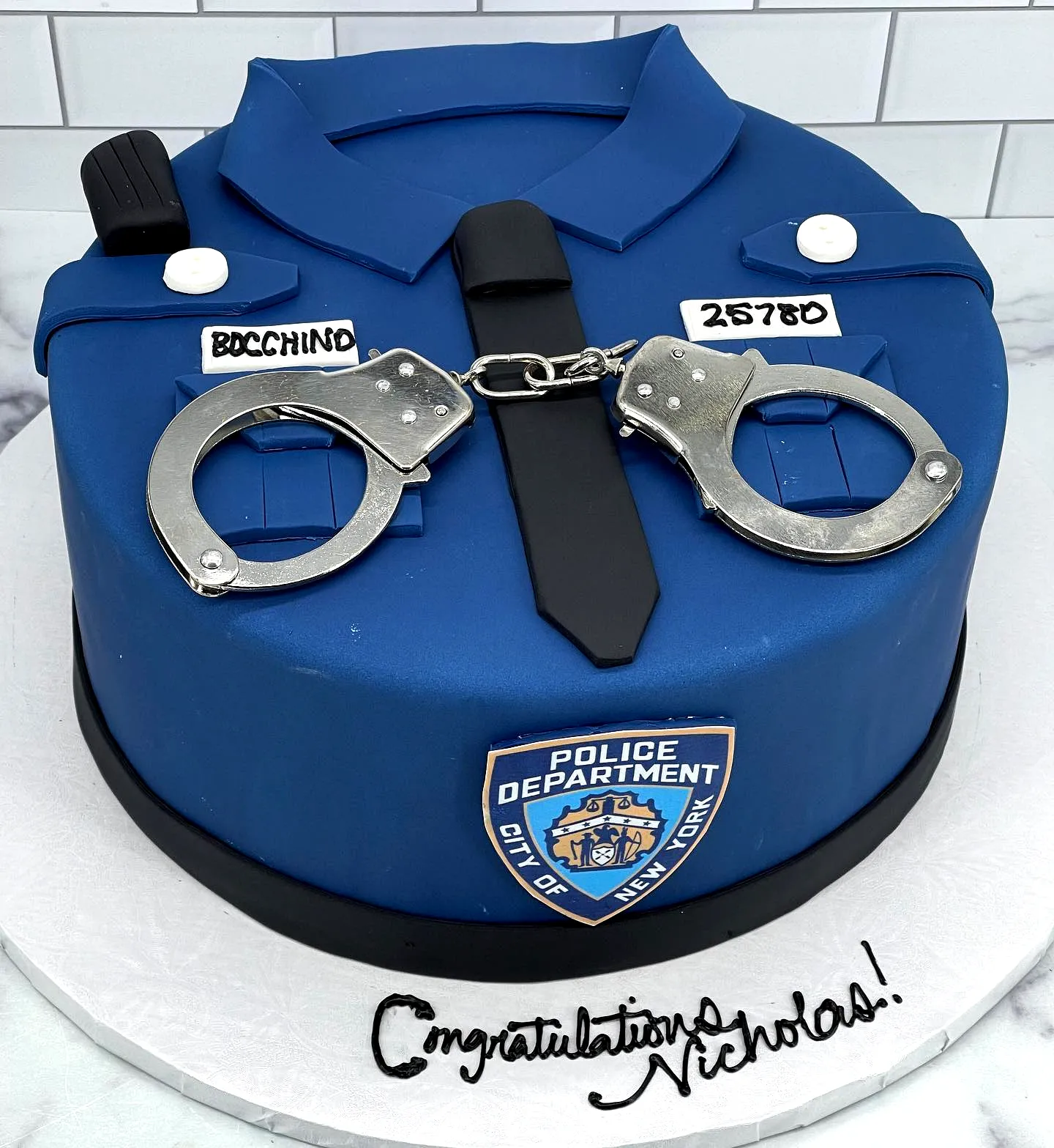 Creative Police Academy Graduation Cake Design for a Special Celebration