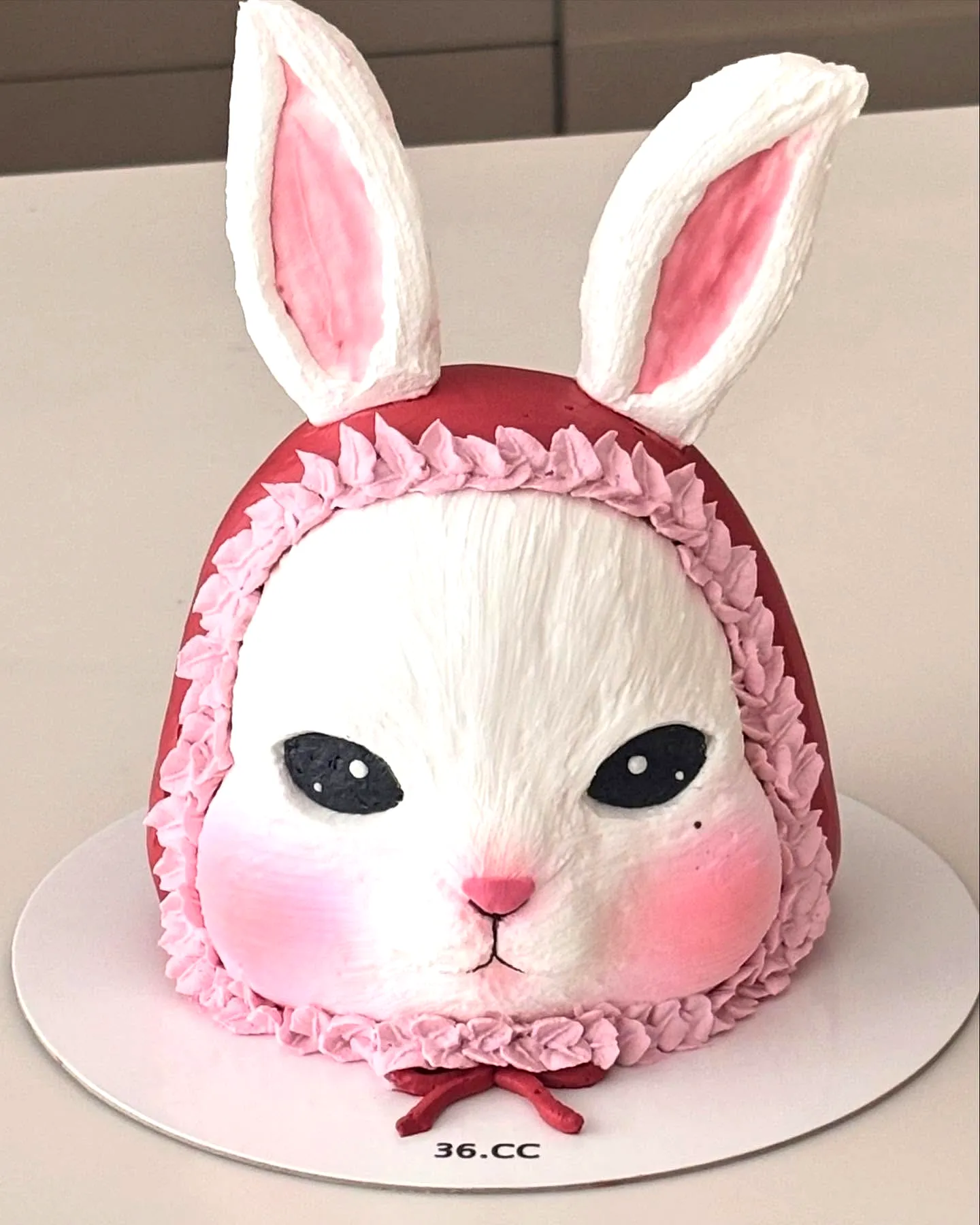 Cute 3D Bunny Cake Design in Soft Pastel Colors for a Whimsical Celebration