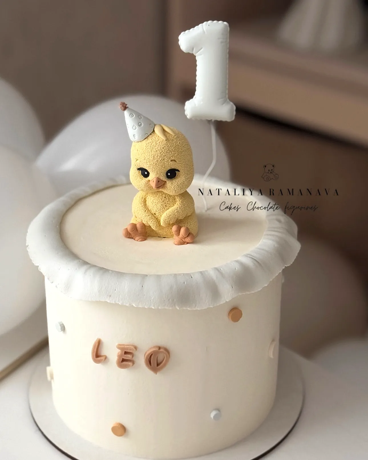 Cute and Colorful Easter Birthday Cake for a First Celebration