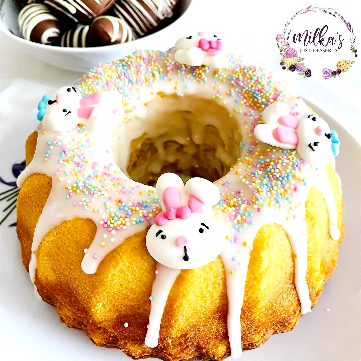 Cute and Colorful Easter Bundt Cake Design for Festive Celebrations