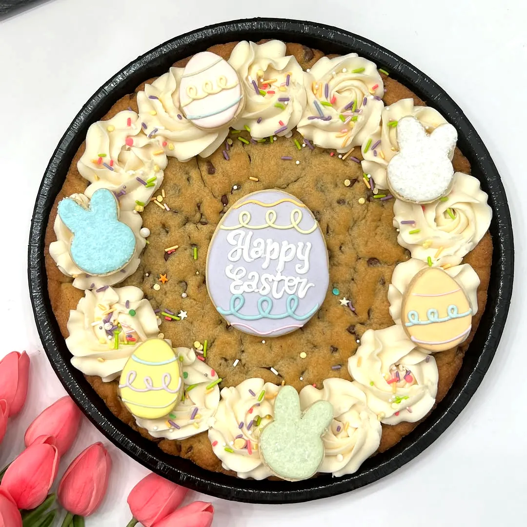 Cute and Colorful Easter Cookie Cake for a Cheerful Celebration