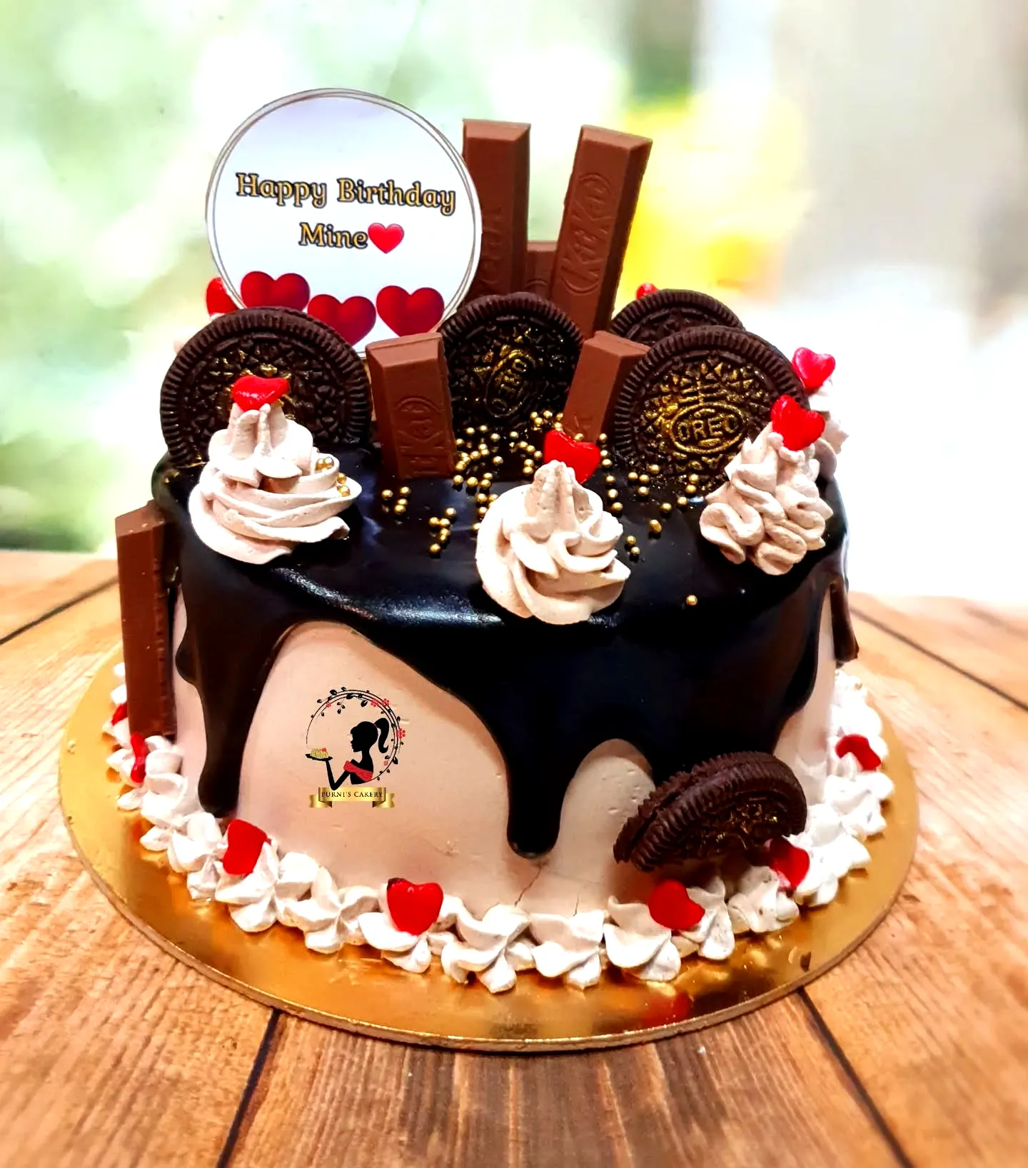Cute Chocolate Birthday Cake Design with Fun Drip and Playful Decor