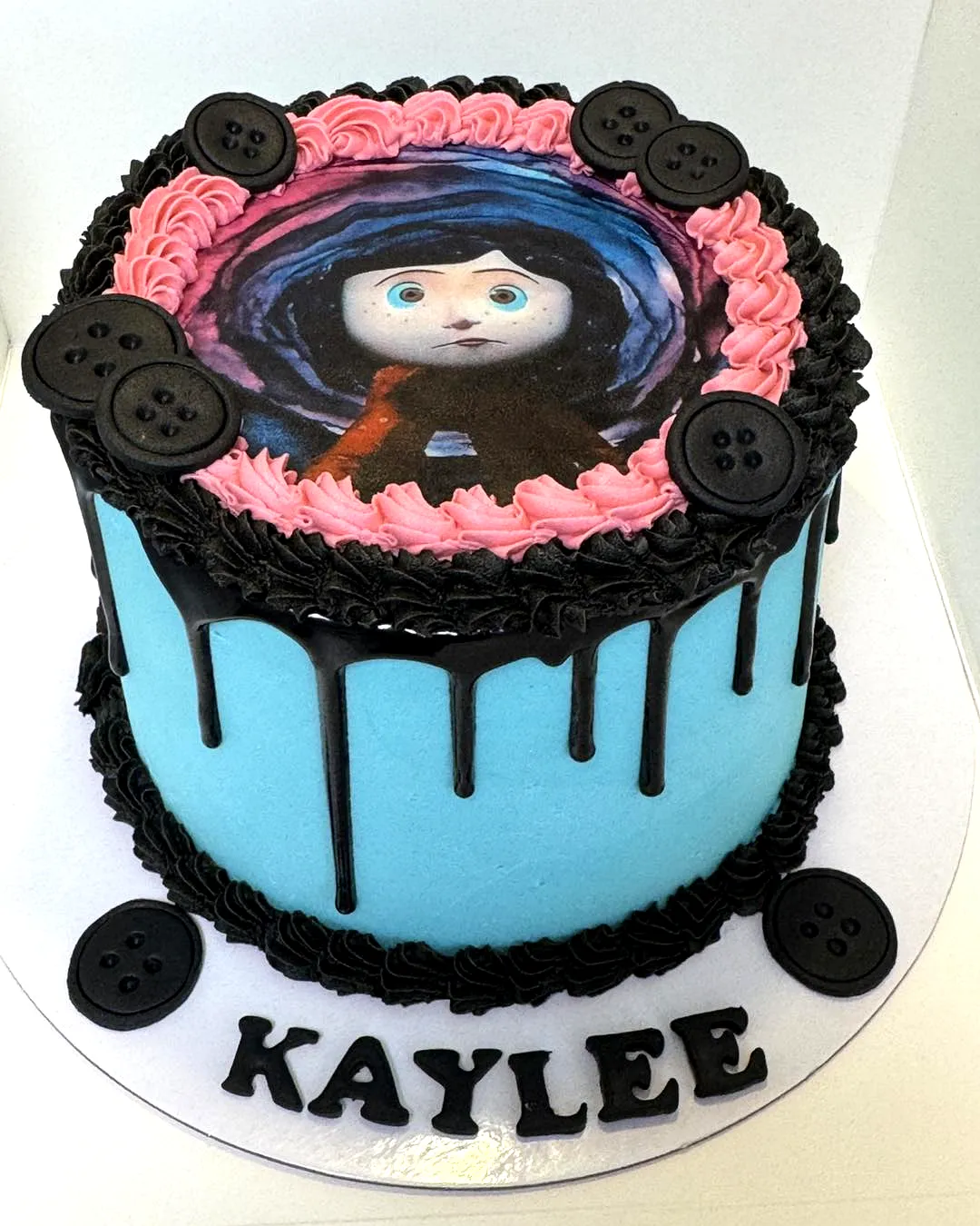 Cute Coraline Birthday Cake for a Colorful Celebration