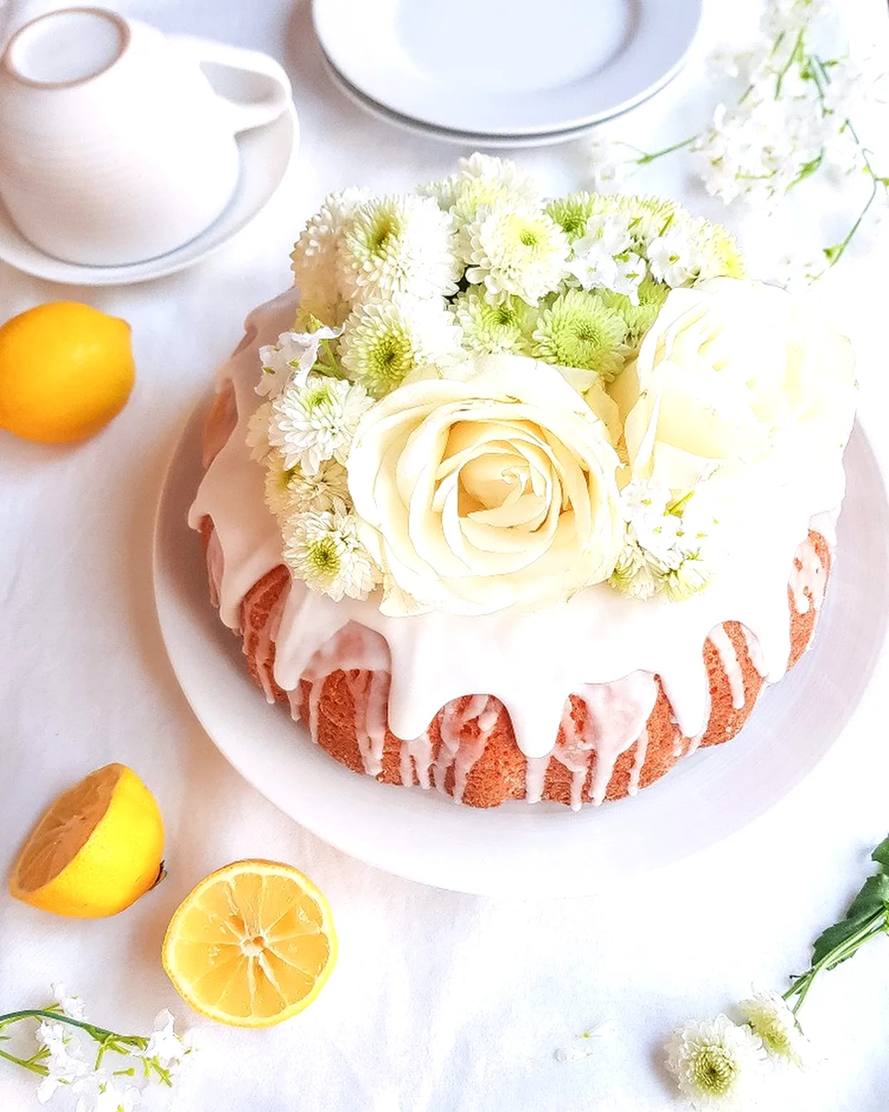 Cute Easter Bundt Cake Design with Pink Glaze and Floral Decorations