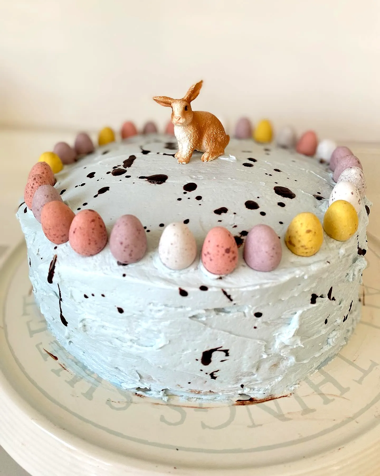 Cute Easter cake design with colorful frosting and playful decorations