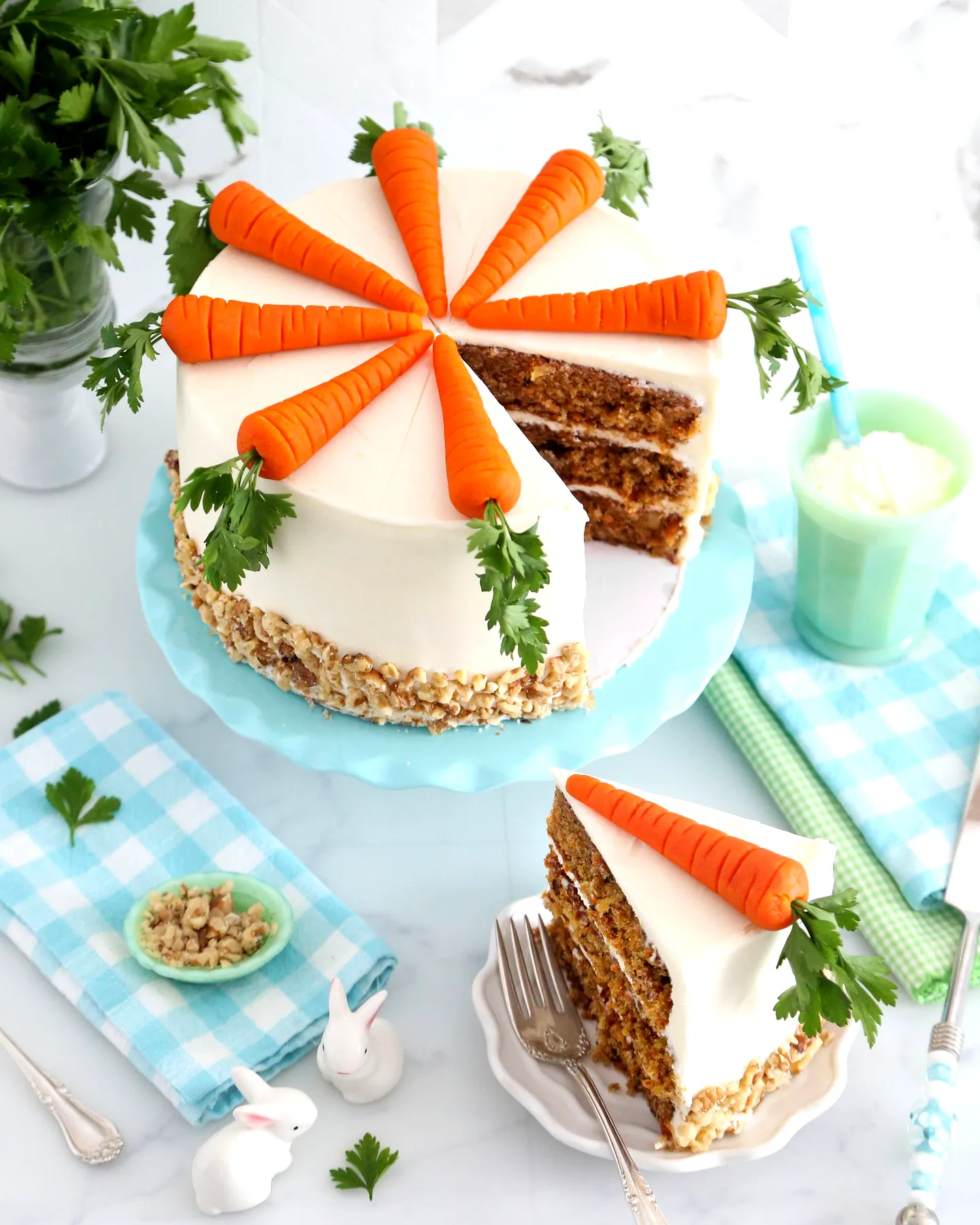 Cute Easter carrot cake decorating style for a festive celebration