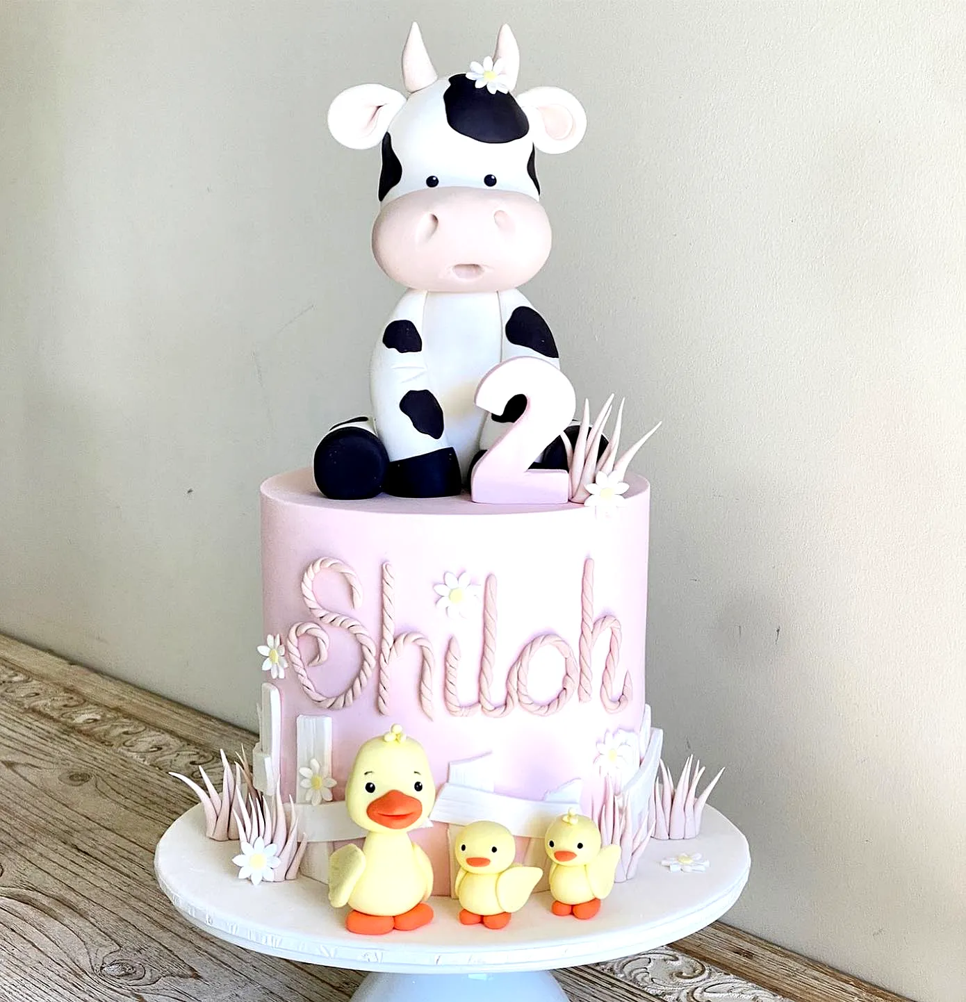Cute farming birthday cake design for a whimsical celebration