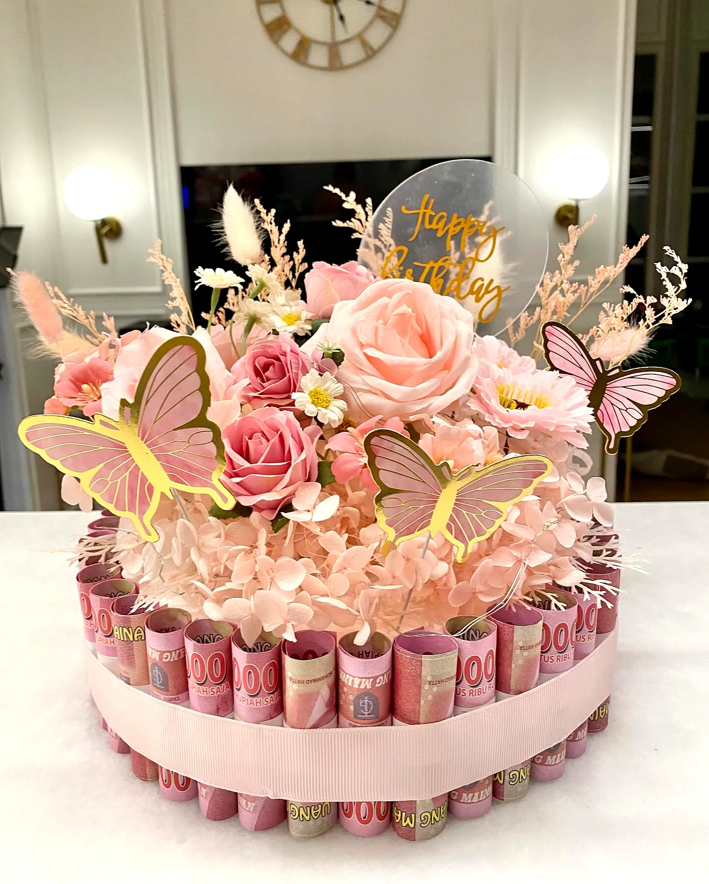 Cute graduation money cake for a festive celebration