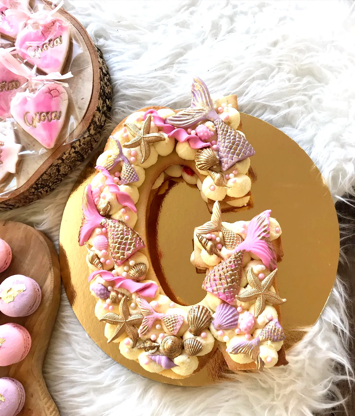 Cute mermaid cake for a whimsical ocean-themed celebration