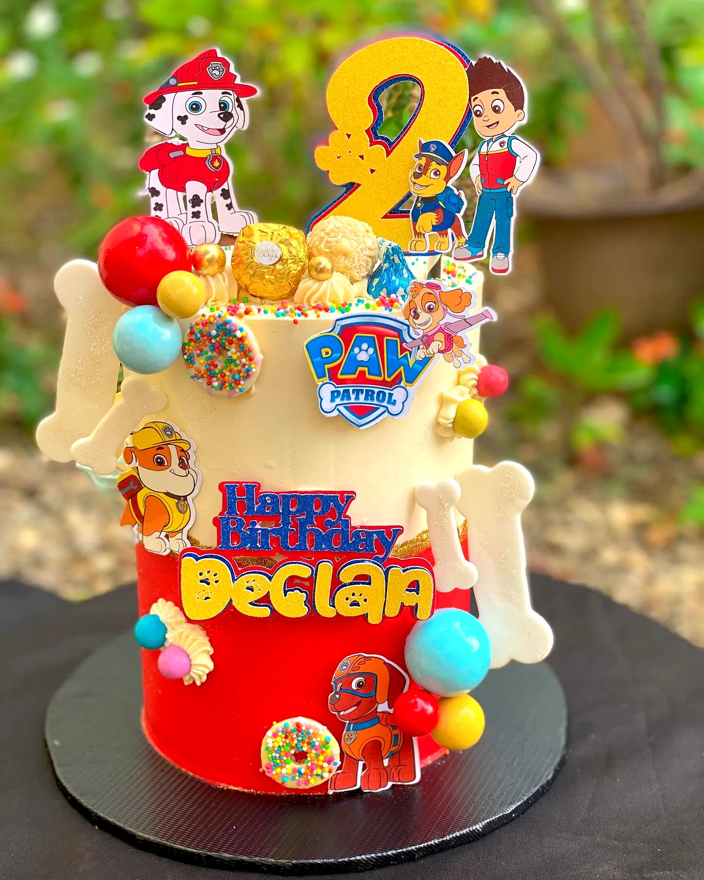 Cute Paw Patrol Birthday Cake Design with Fun Colorful Decorations