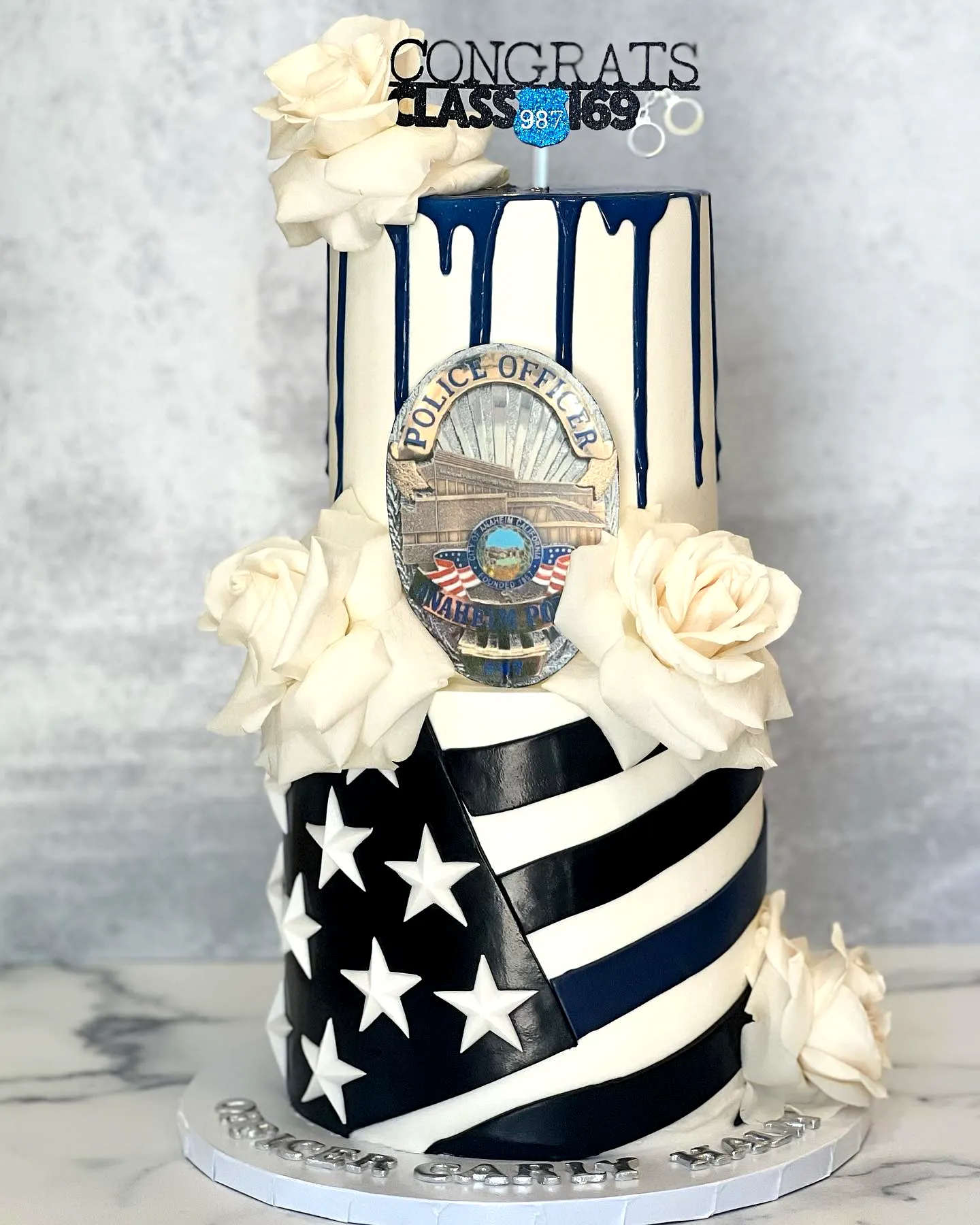 Cute police academy graduation cake for a memorable celebration
