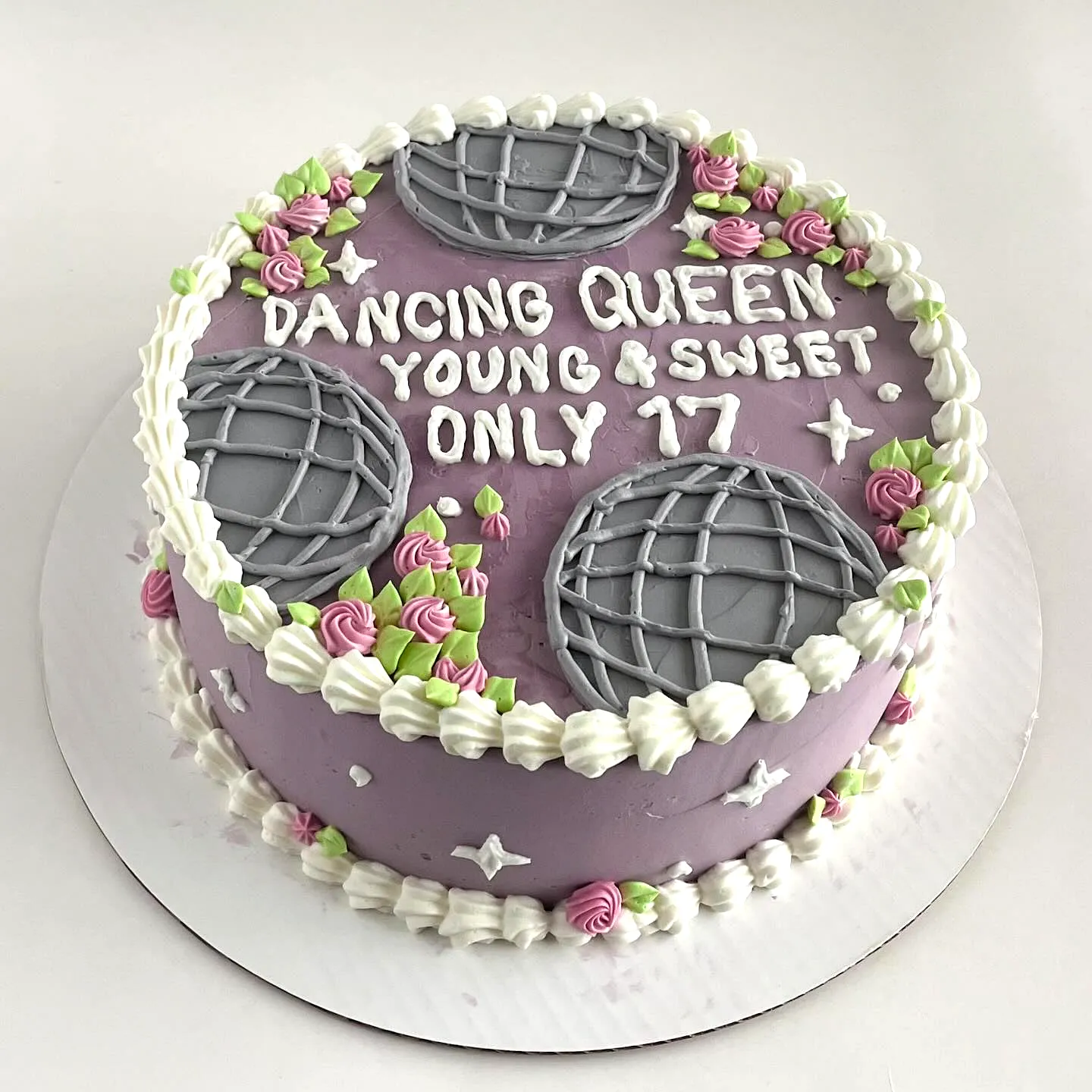 Cute Purple Birthday Cake Design for a Fun Dancing Queen Celebration