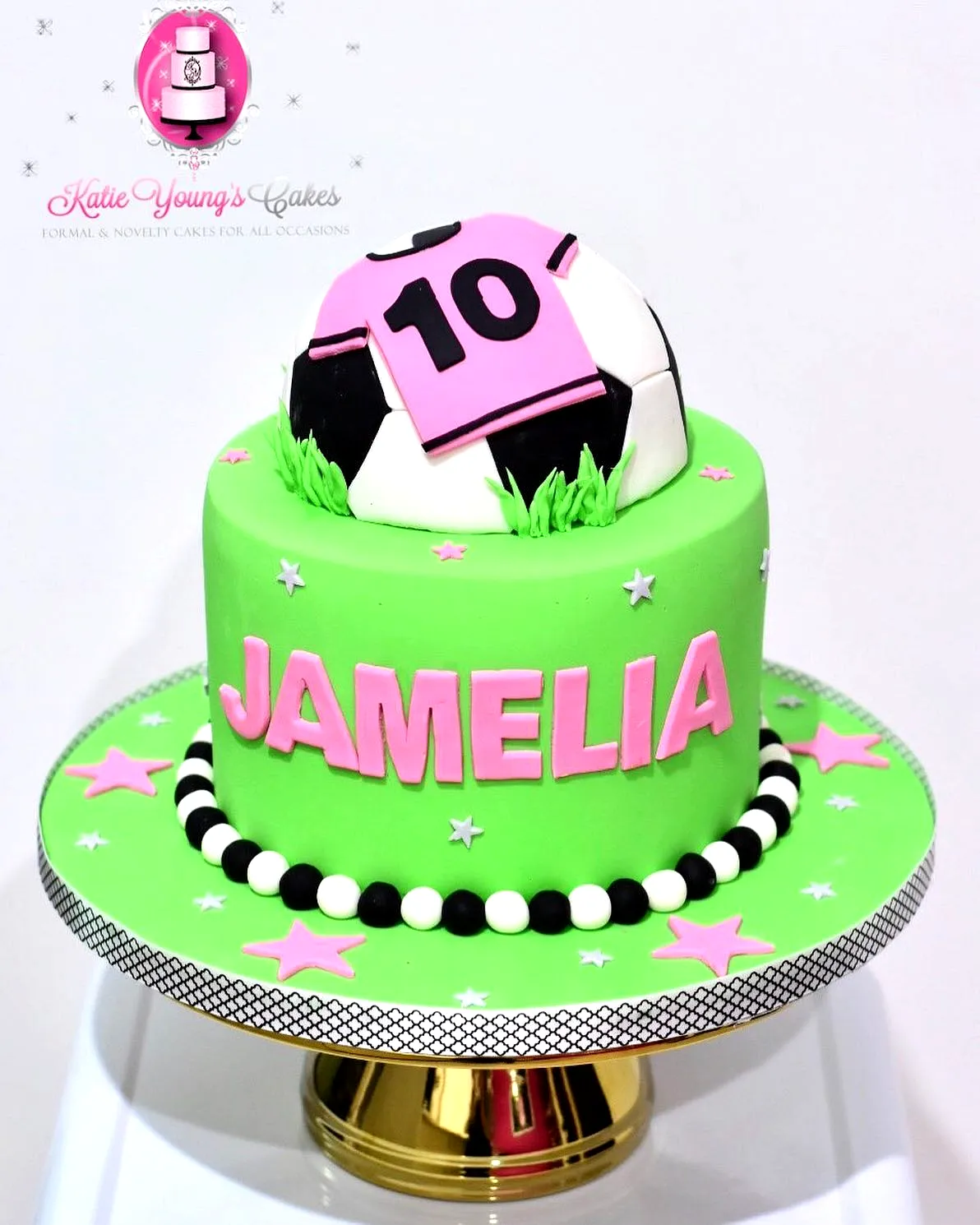 Cute soccer birthday cake design with vibrant colors and playful decor