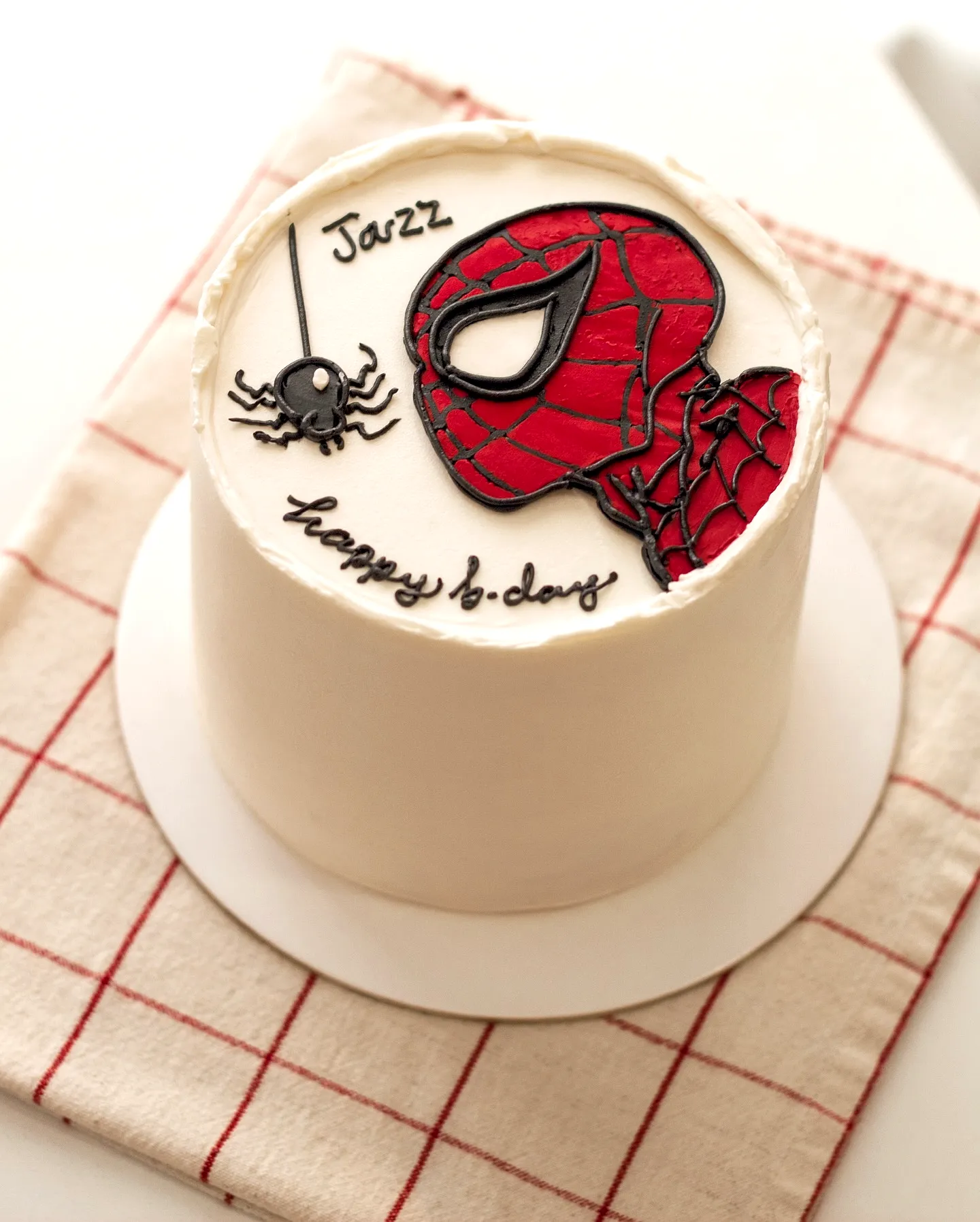 Cute Spider-Man Birthday Cake Design for Superhero Fans