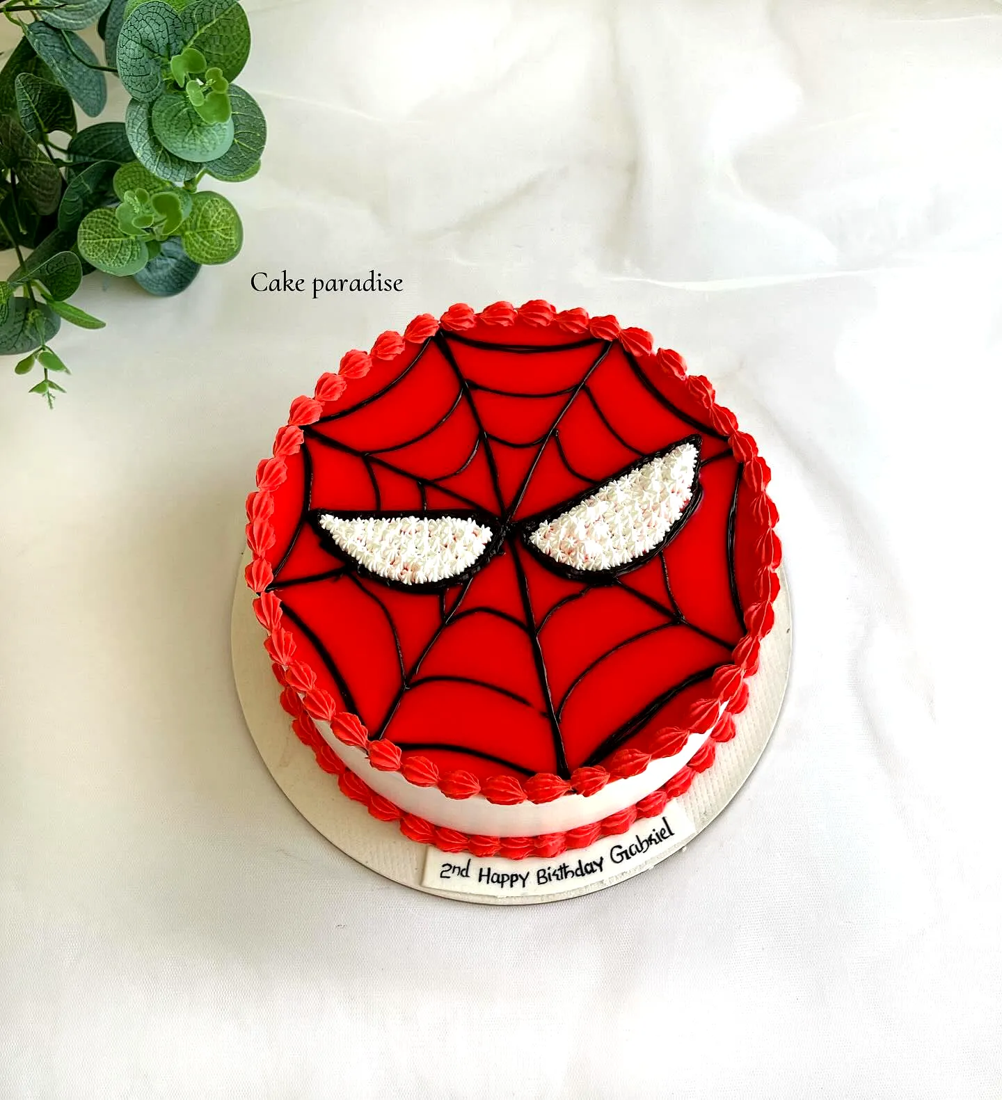 Cute Spiderman Birthday Cake Design with Fun Web Details and Bright Colors