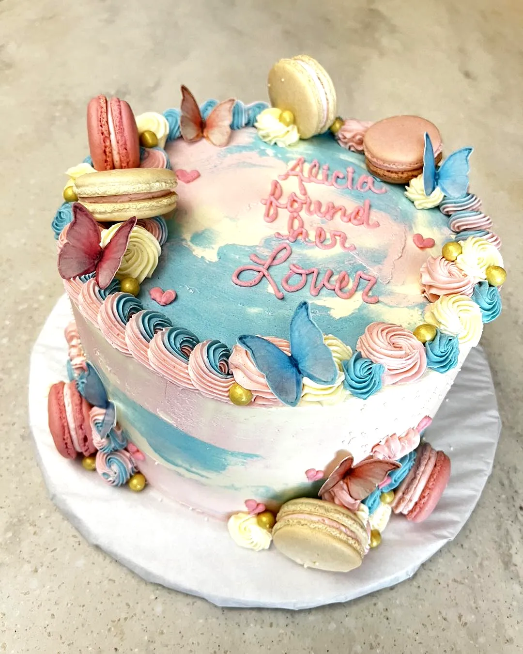 Cute Taylor Swift Birthday Cake Design in Pastel Colors