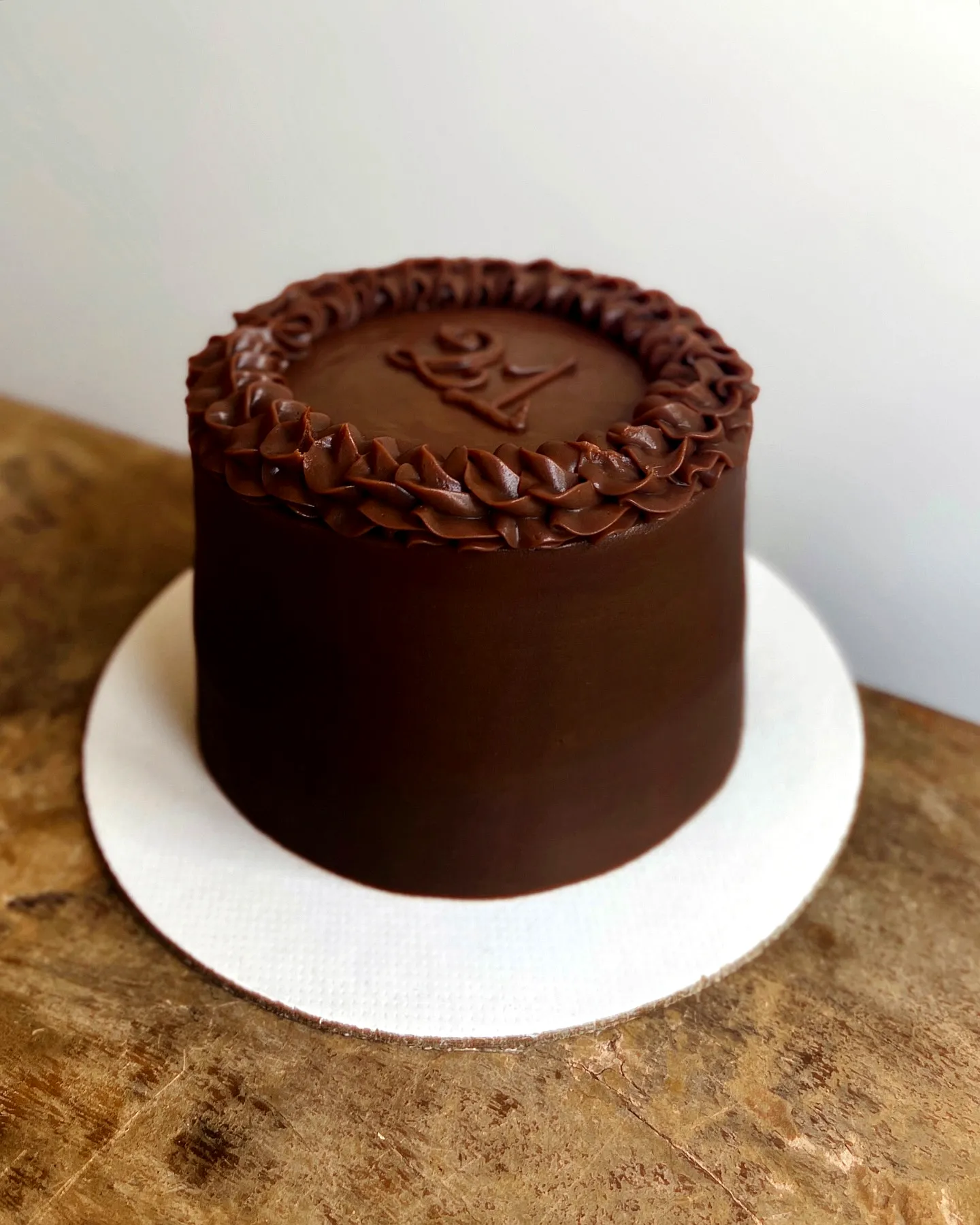 Elegant Simple Birthday Cake Design with Glossy Chocolate Ganache