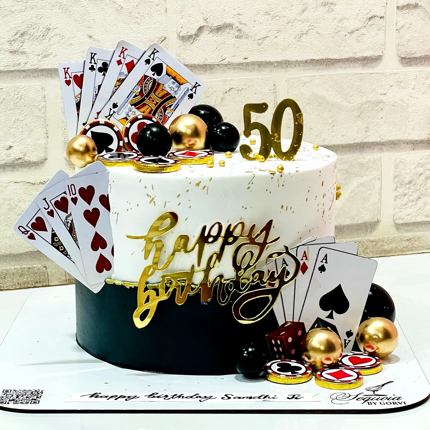 Fun 50th Birthday Cake Ideas with a Vibrant Casino Theme and Festive Decor