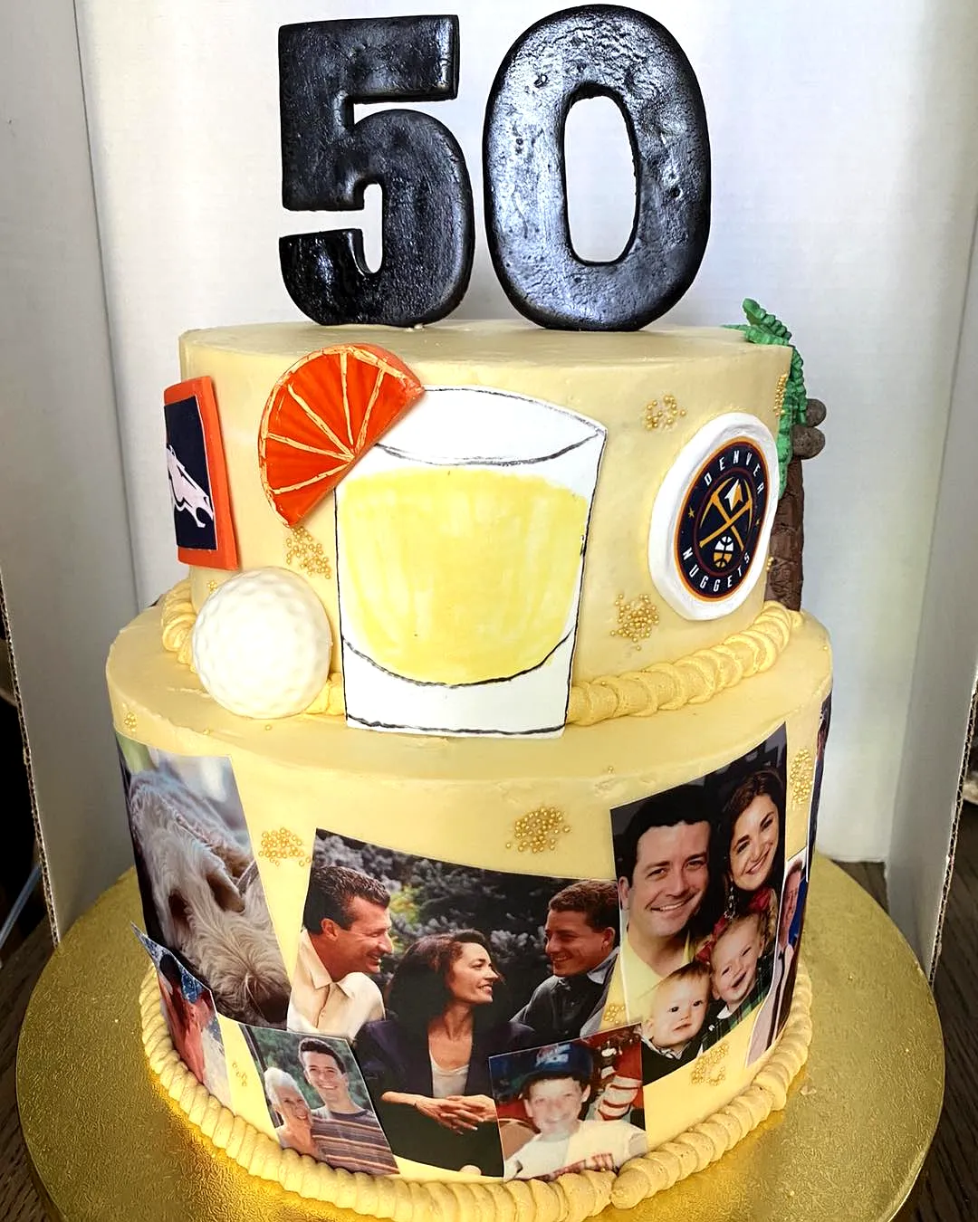 Fun and Colorful 50th Birthday Cake for Men