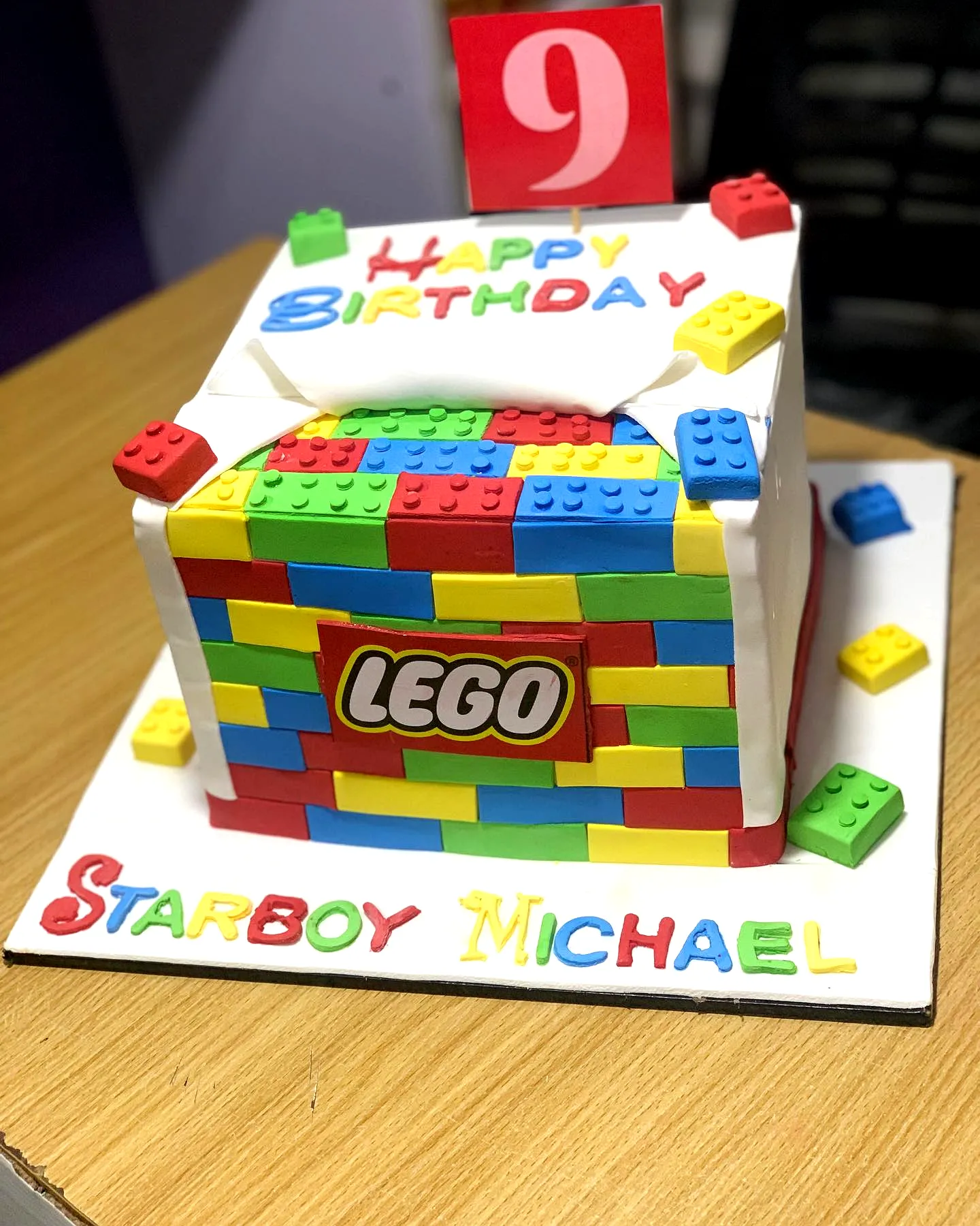 Fun and Colorful LEGO Birthday Cake Design for a Festive Celebration