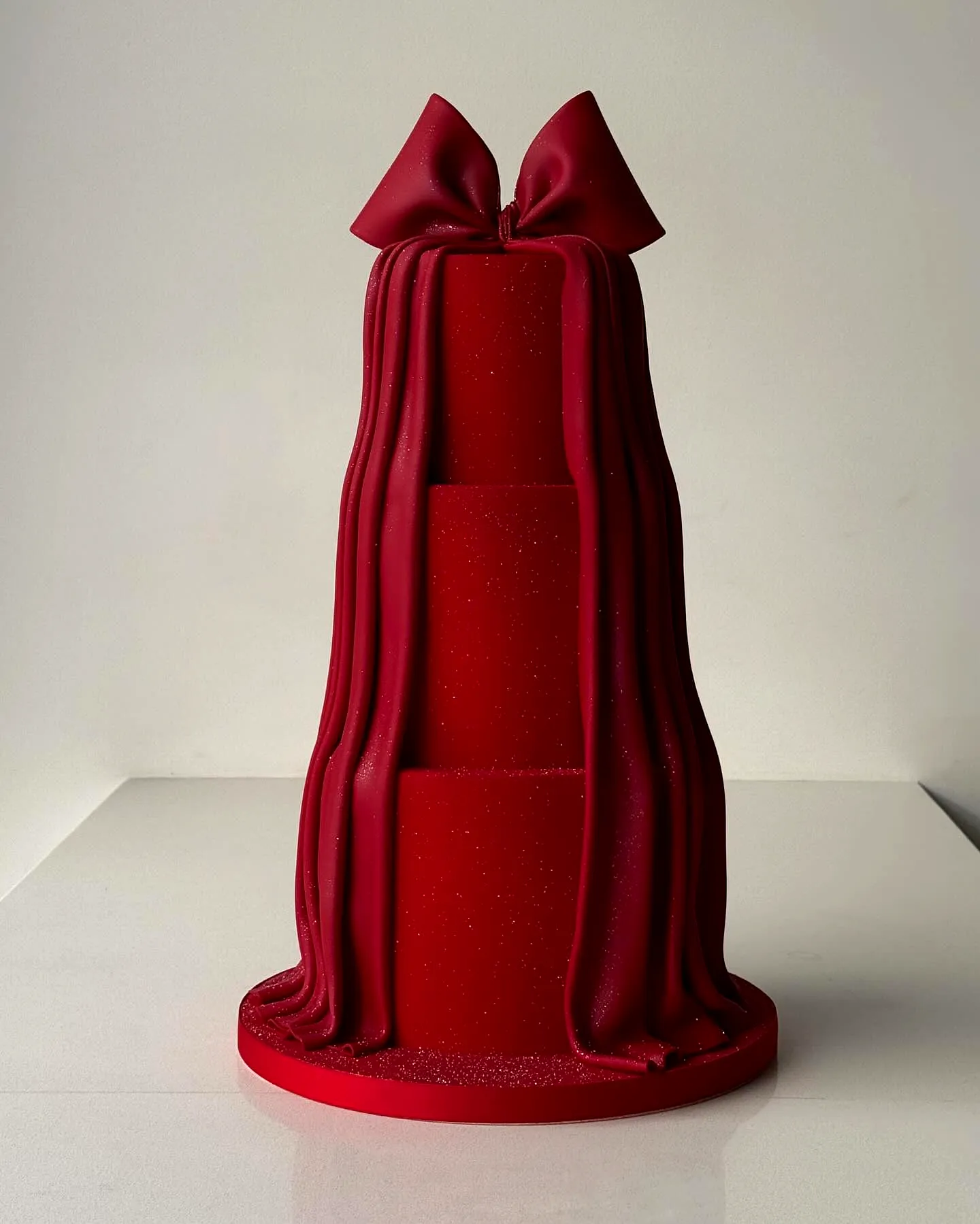 Stunning Red Birthday Cake Design for a Luxurious Celebration
