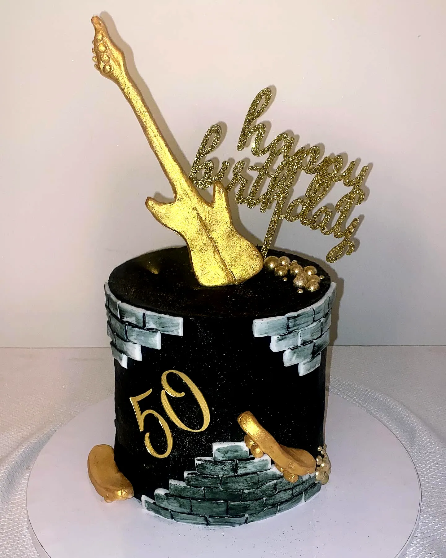 Unique 50th Birthday Cake Ideas for Men with a Rock Music Theme