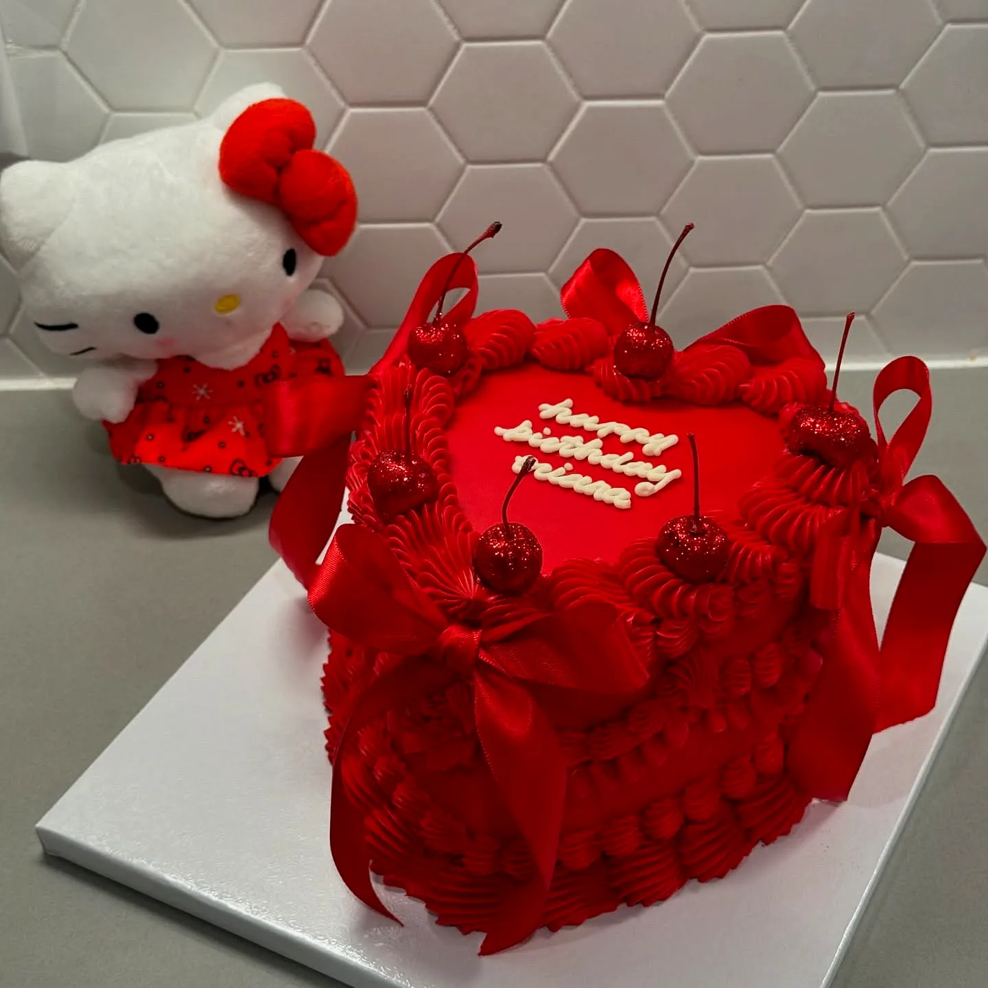 Vibrant Red Birthday Cake for a Fun and Playful Celebration